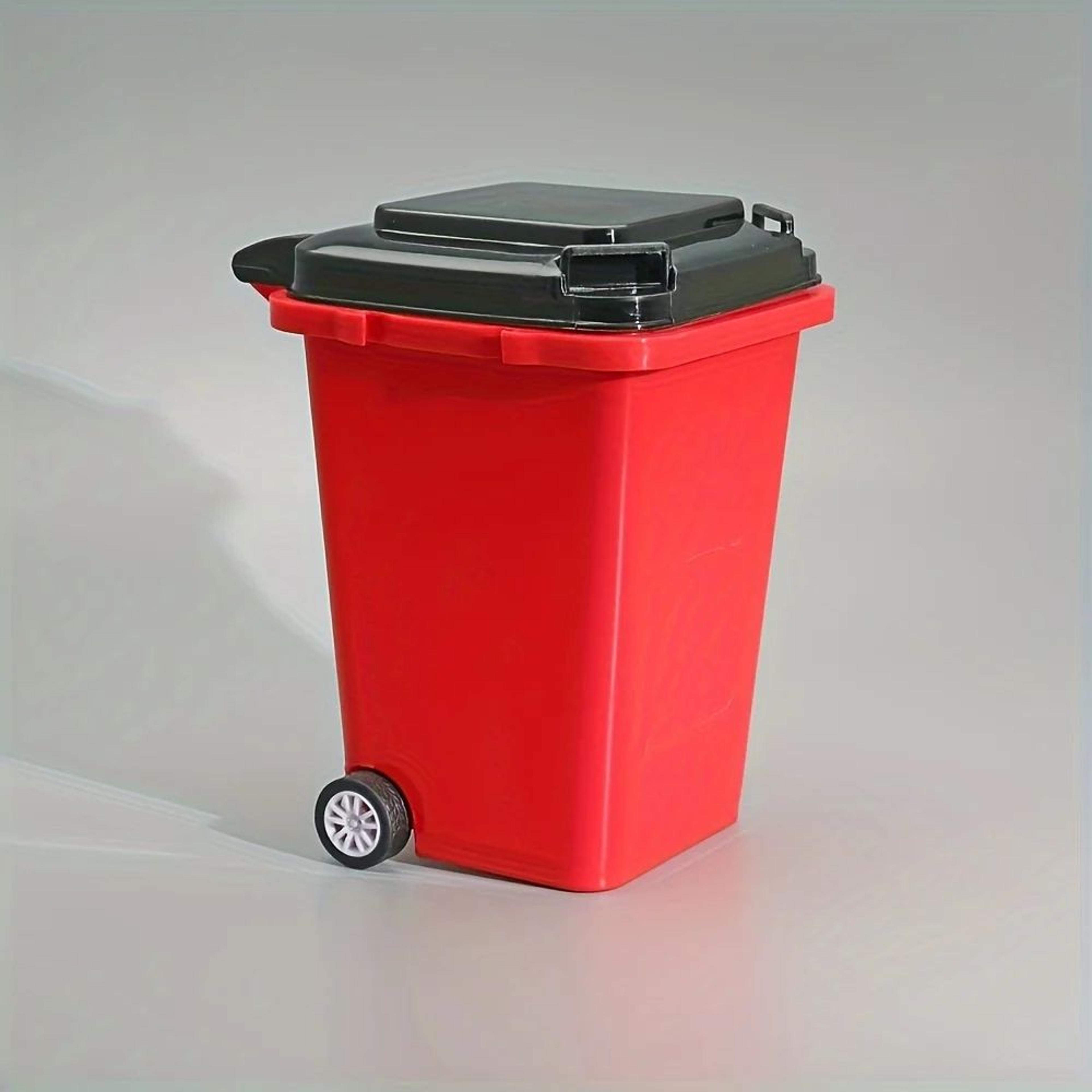 Portable Mini Desk Trash Bin With Pen Holder  Compact Office Desk Organizer Desktop Storage Cup 9