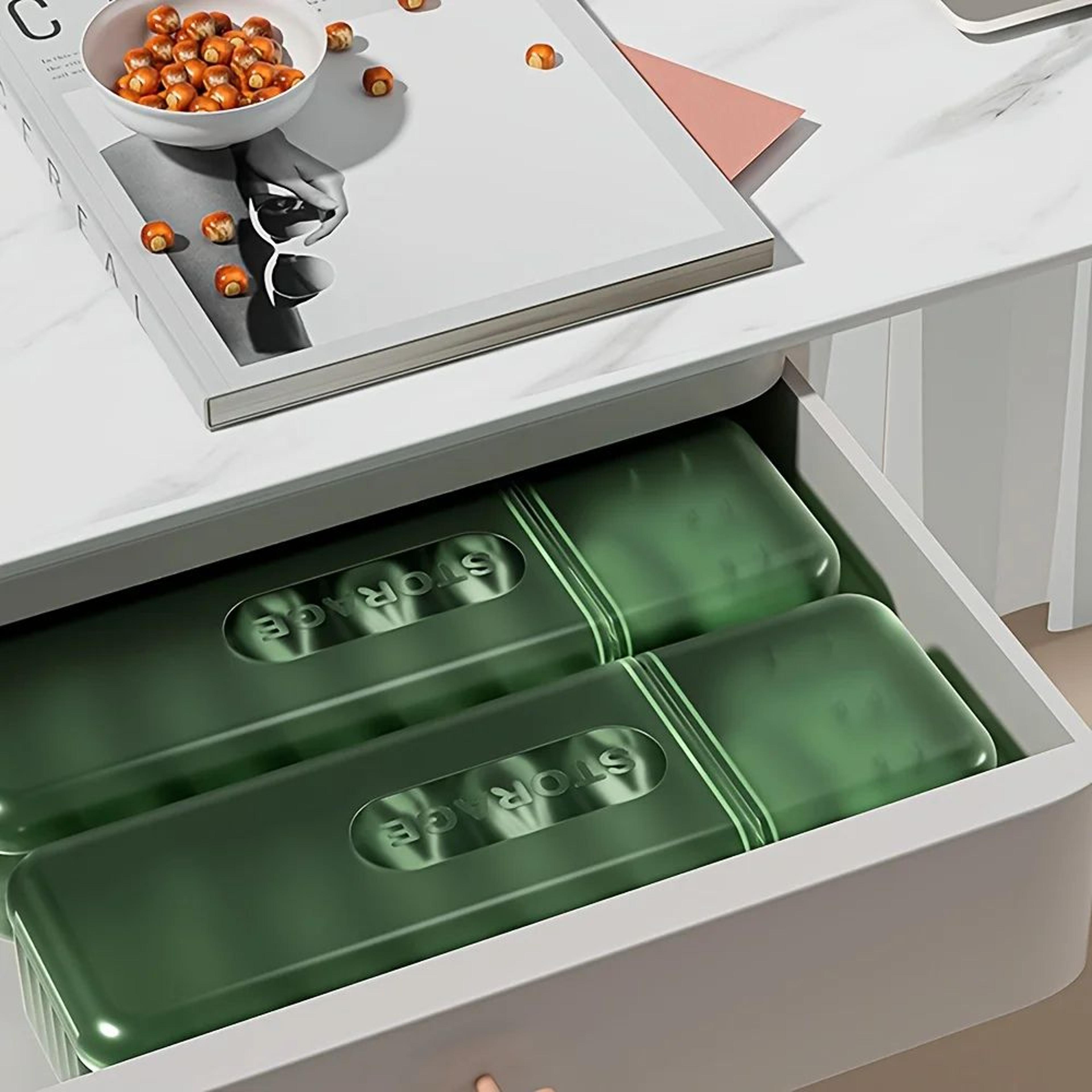 Desktop Cable Organizer Box With Lid  MultiCompartment Charging Cable Storage  Cord Sorting Case 4