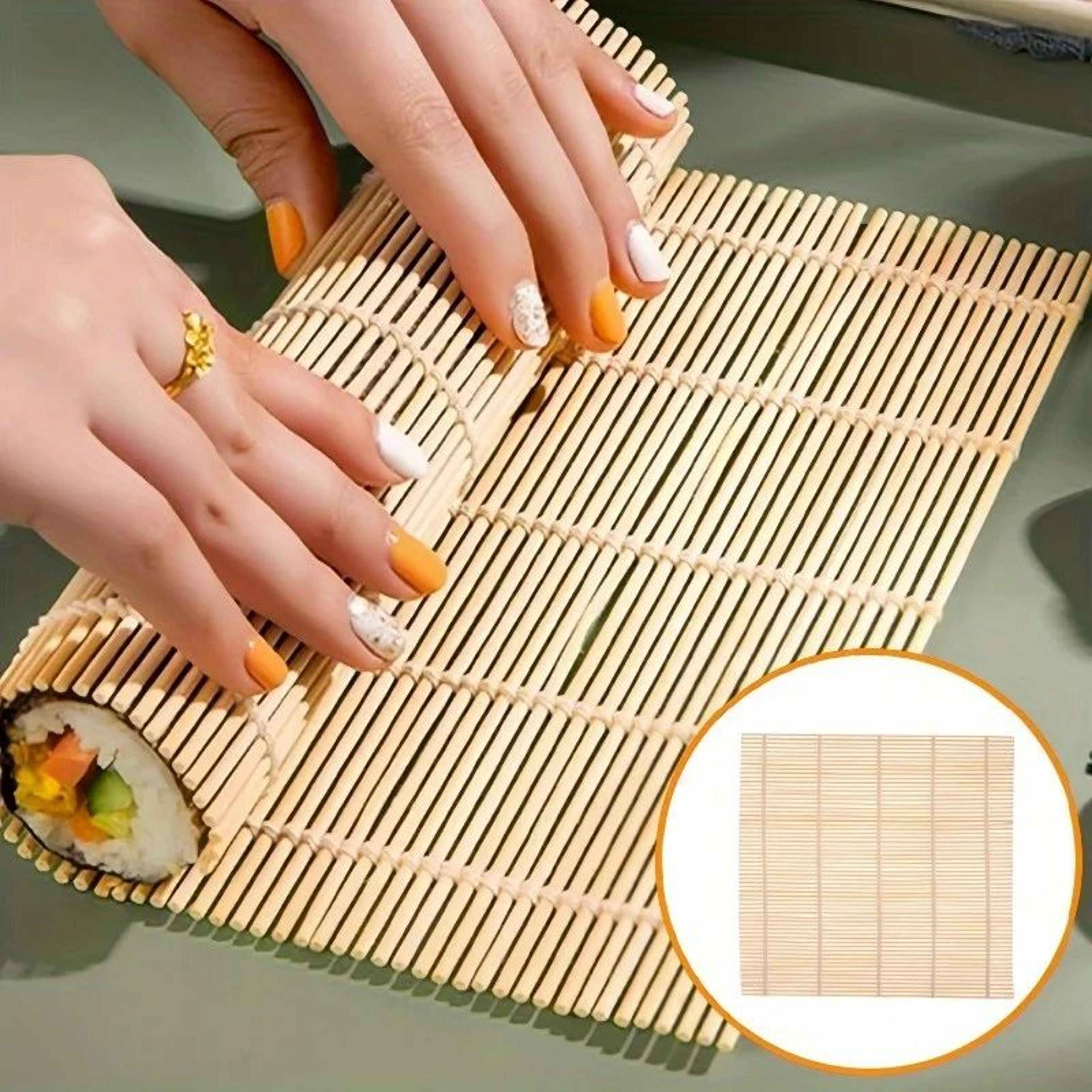 2Pack Bamboo Sushi Rolling Mat Set NonStick Bamboo Sushi Rolling Mat For Easy Homemade Sushi  Gimba 4