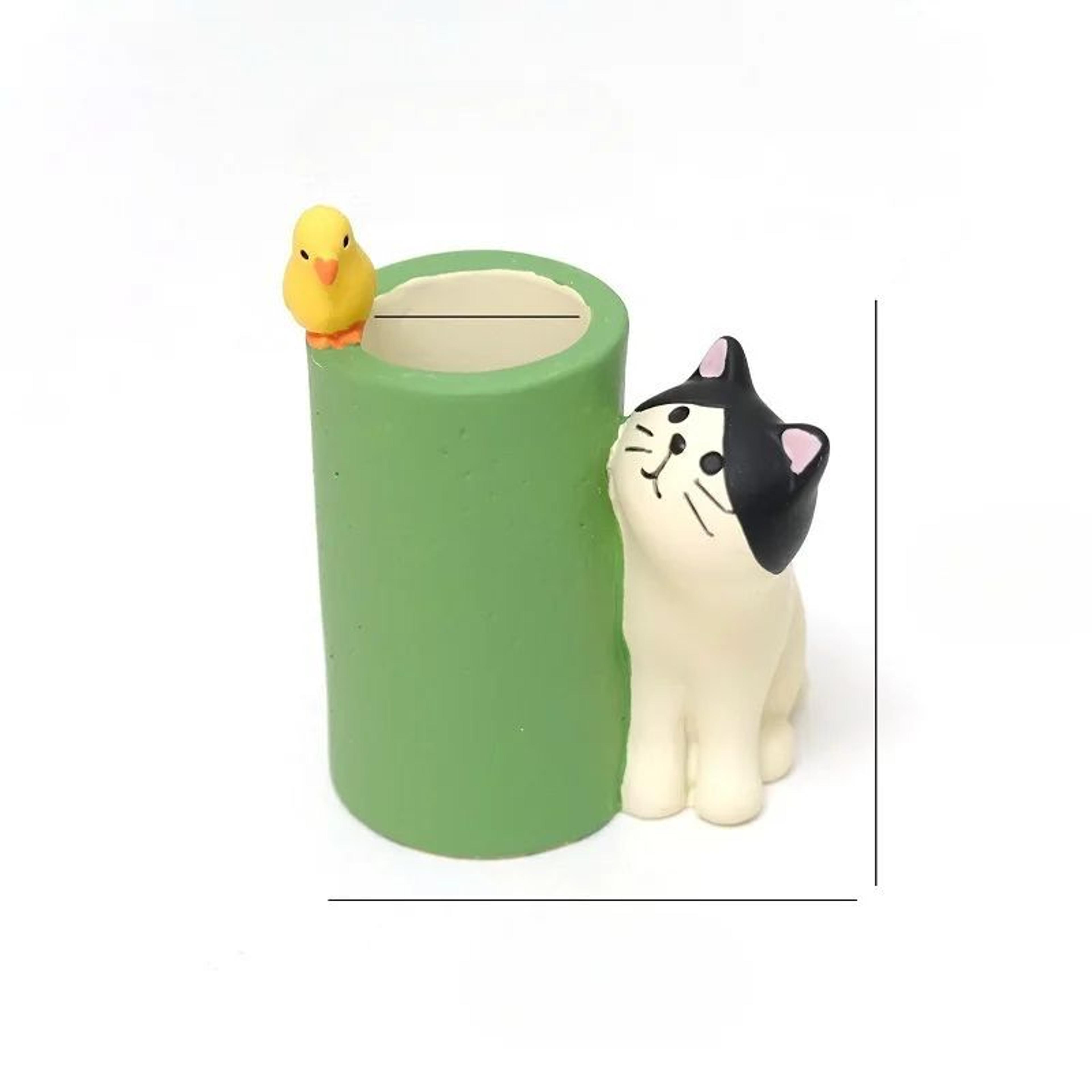 Cute Cat Pen Holder Set 2pcs  Kawaii Desk Decor Mini Desk Organizer For Office  Study 7