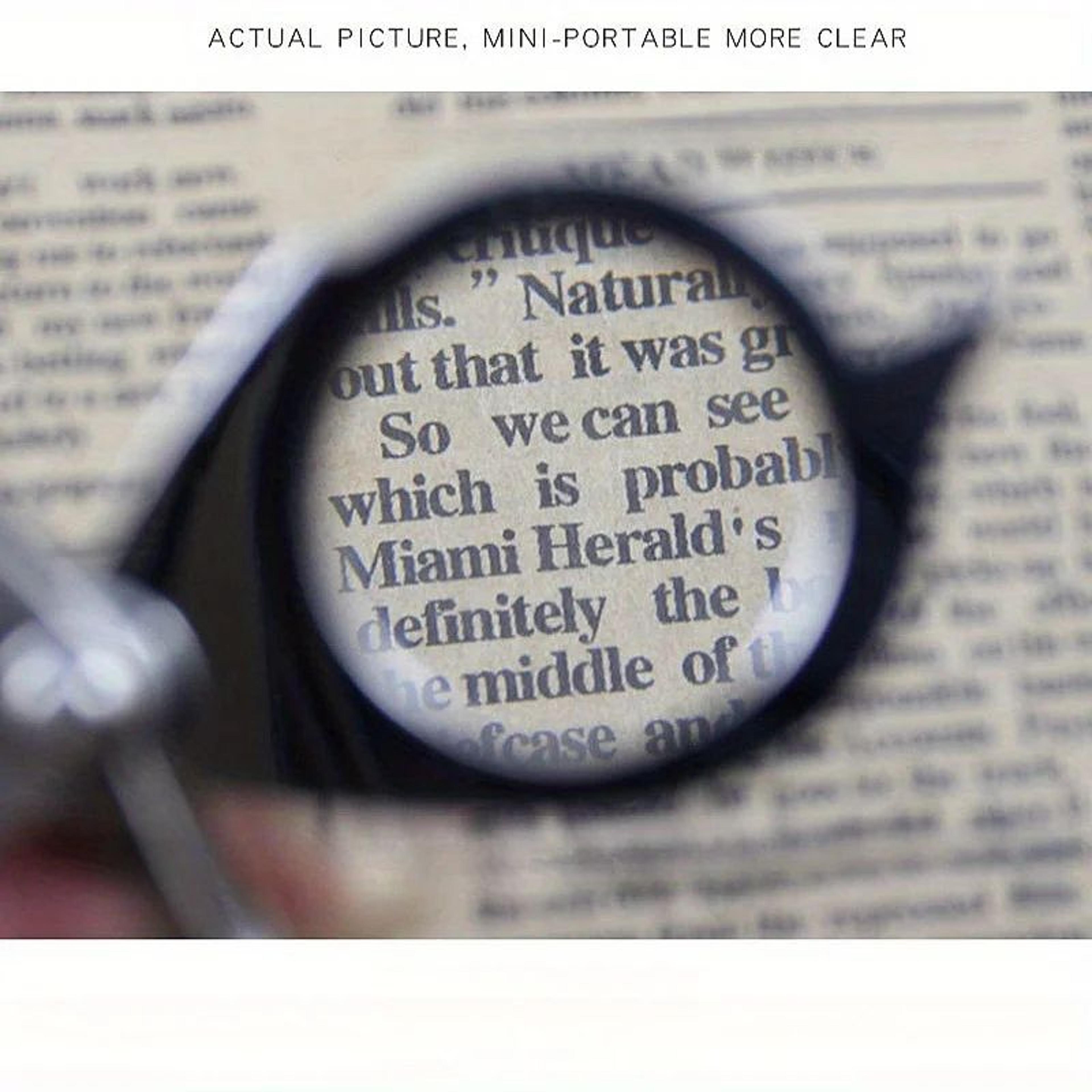 Metal Keychain Magnifying Glass  Portable Folding Magnifier With HD Glass Lens 3