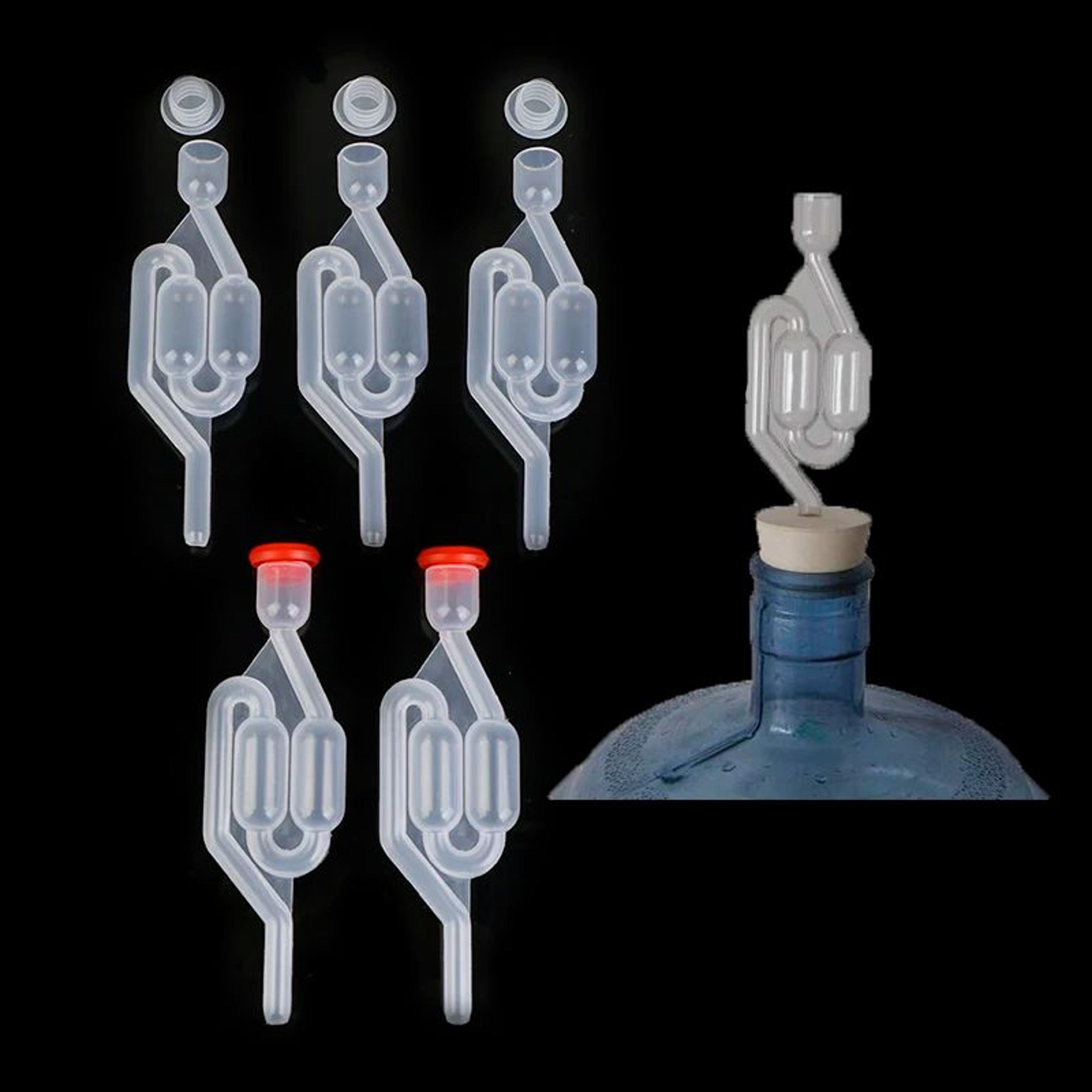 5Pack OneWay Fermentation Airlocks For Homebrew  Wine Making Water Seal Brewing Airlock Valve Set 0