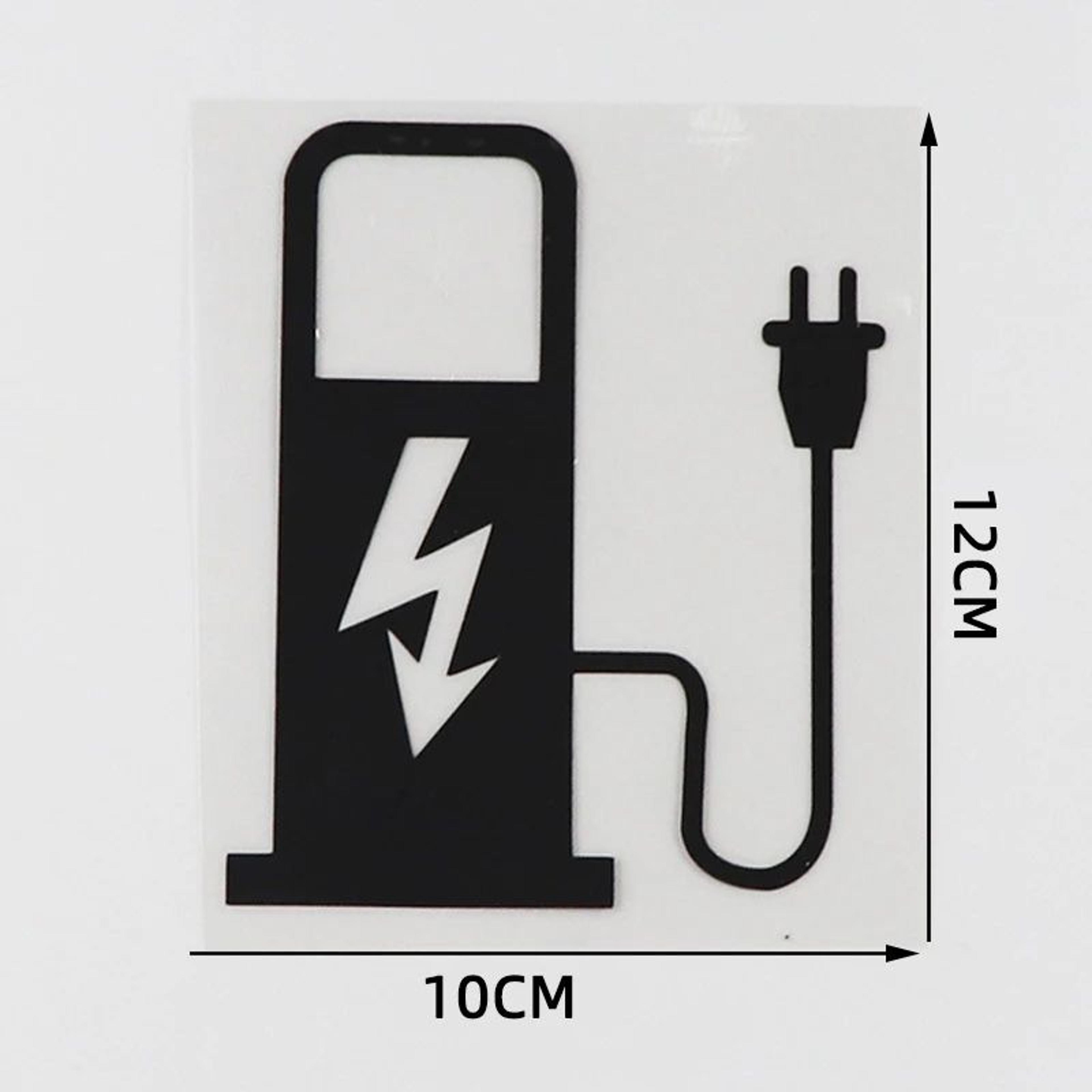 EV Battery Charger Funny Electric Vehicle Sticker  Reflective EV Decal For Car Truck  Charging Port 6