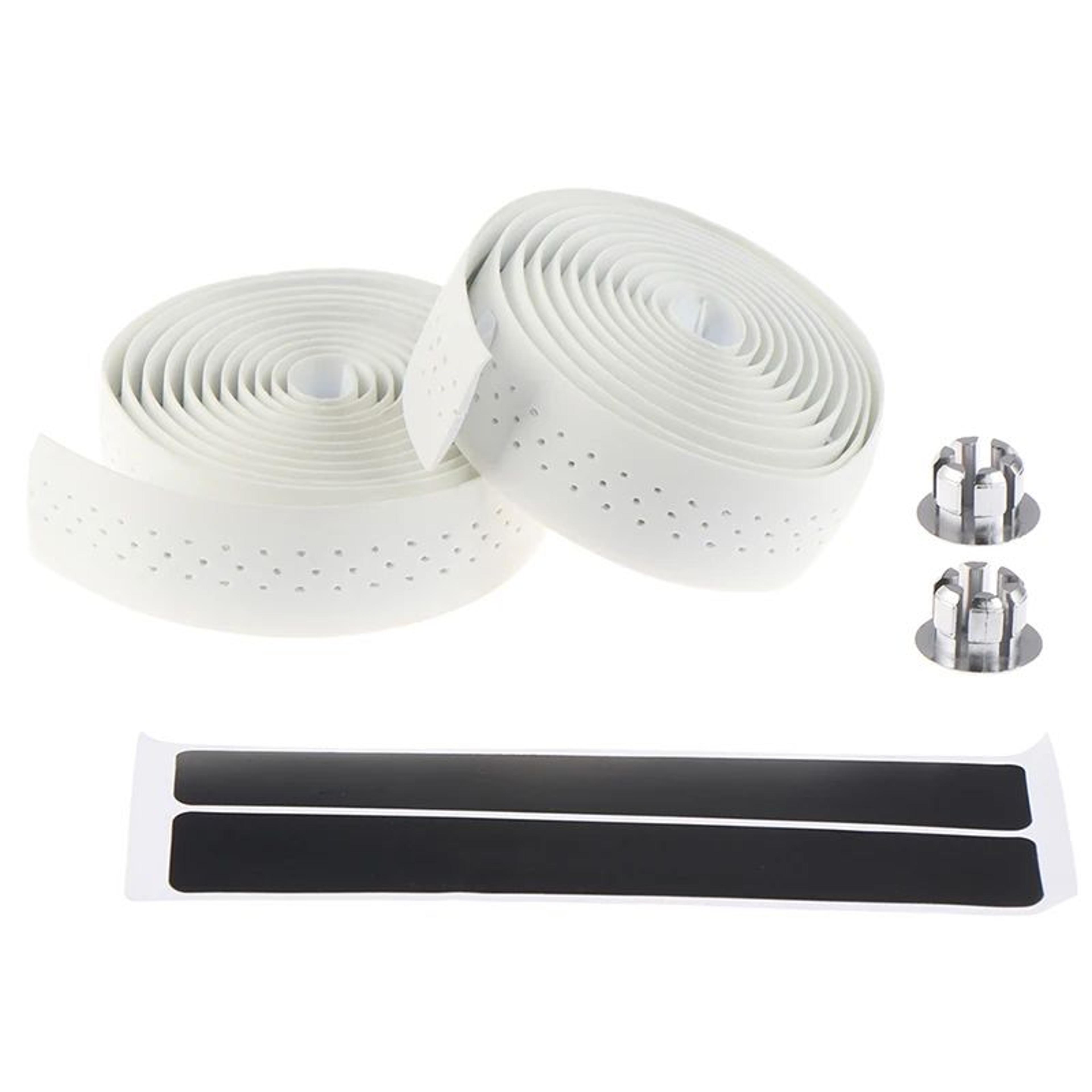 Perforated PU Leather Road Bike Handlebar Tape  AntiSlip Breathable ShockAbsorbing Wrap 7