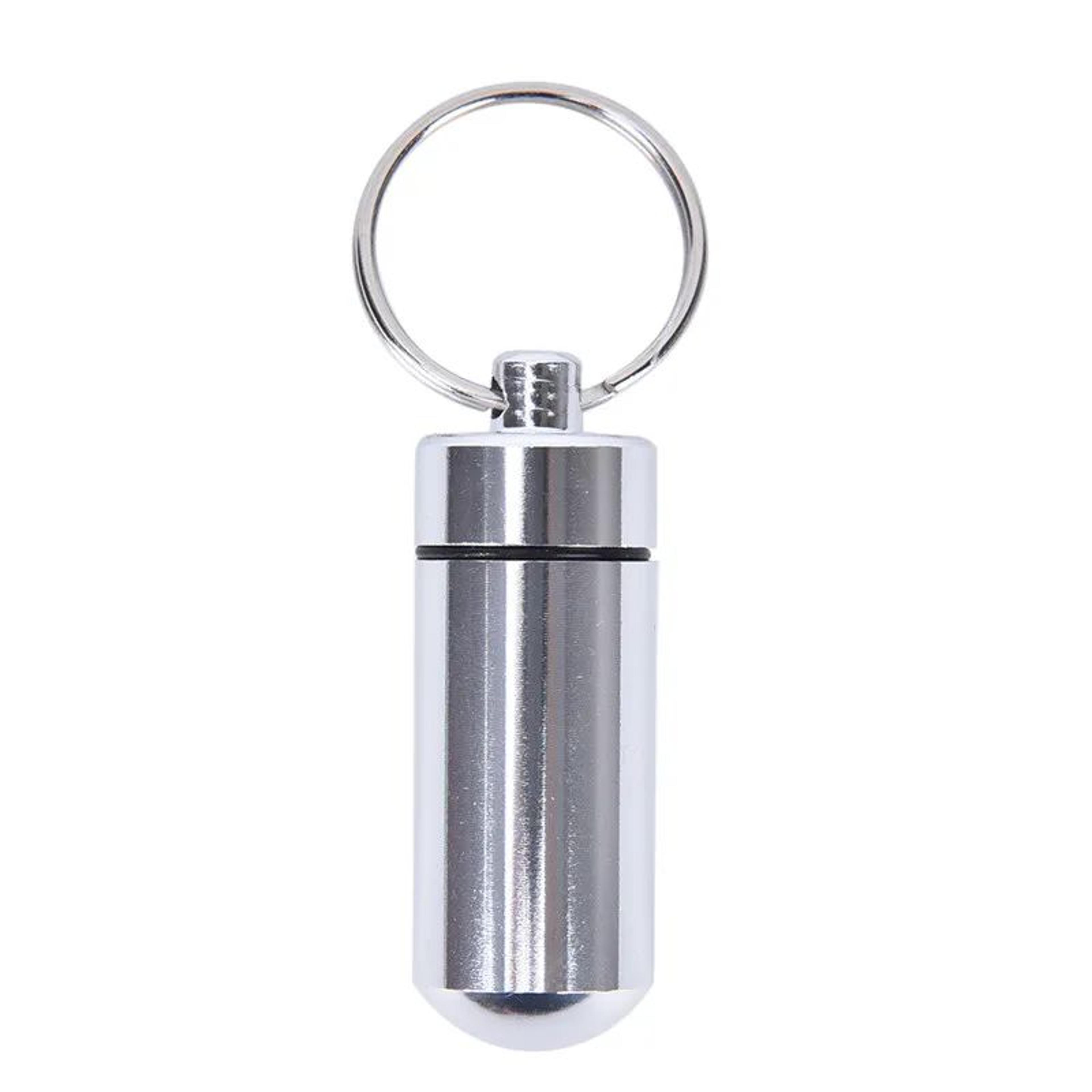 Waterproof Aluminum Mini Pill Box Keychain  Portable Travel Pill Container  Vitamin Holder 7