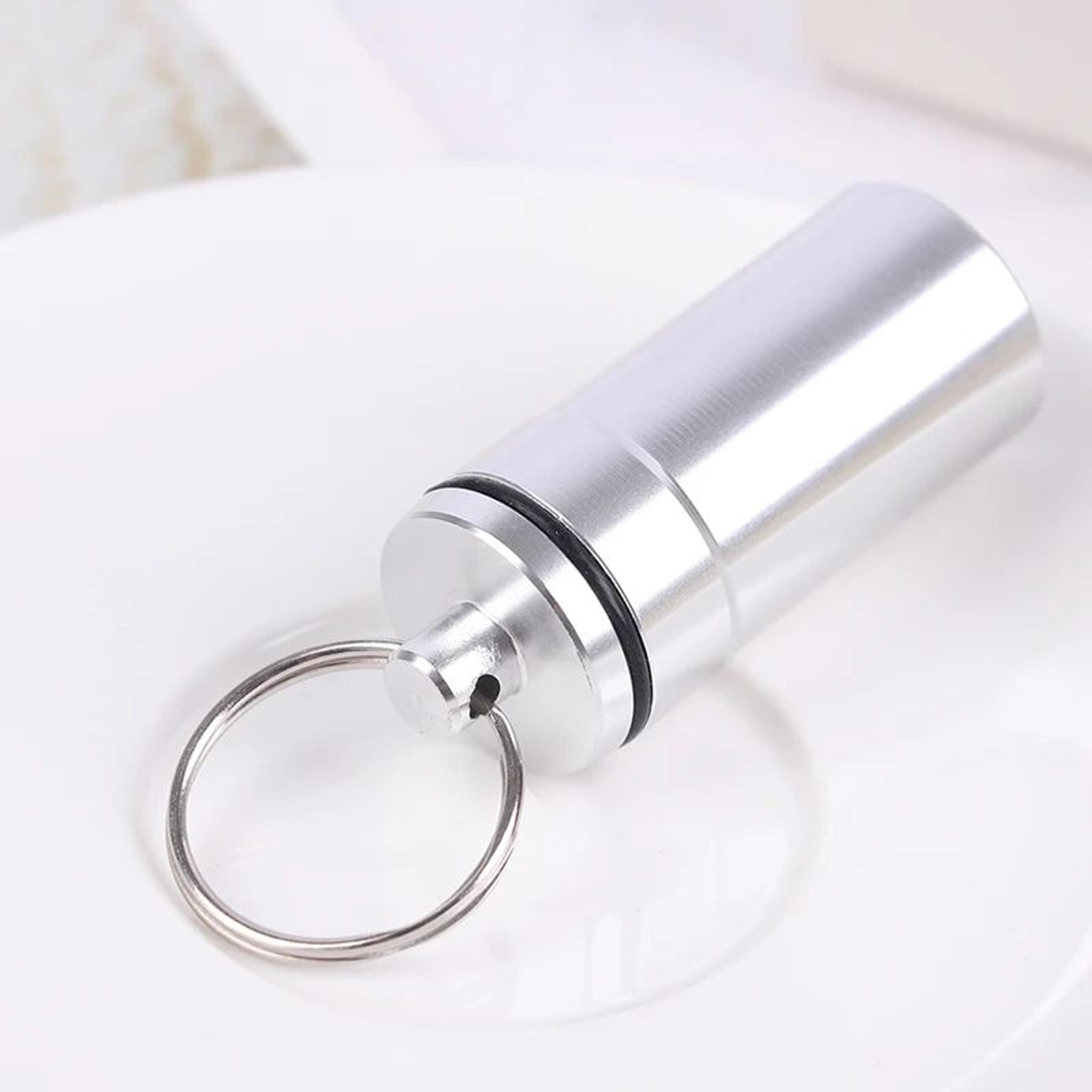Waterproof Aluminum Mini Pill Box Keychain  Portable Travel Pill Container  Vitamin Holder 9