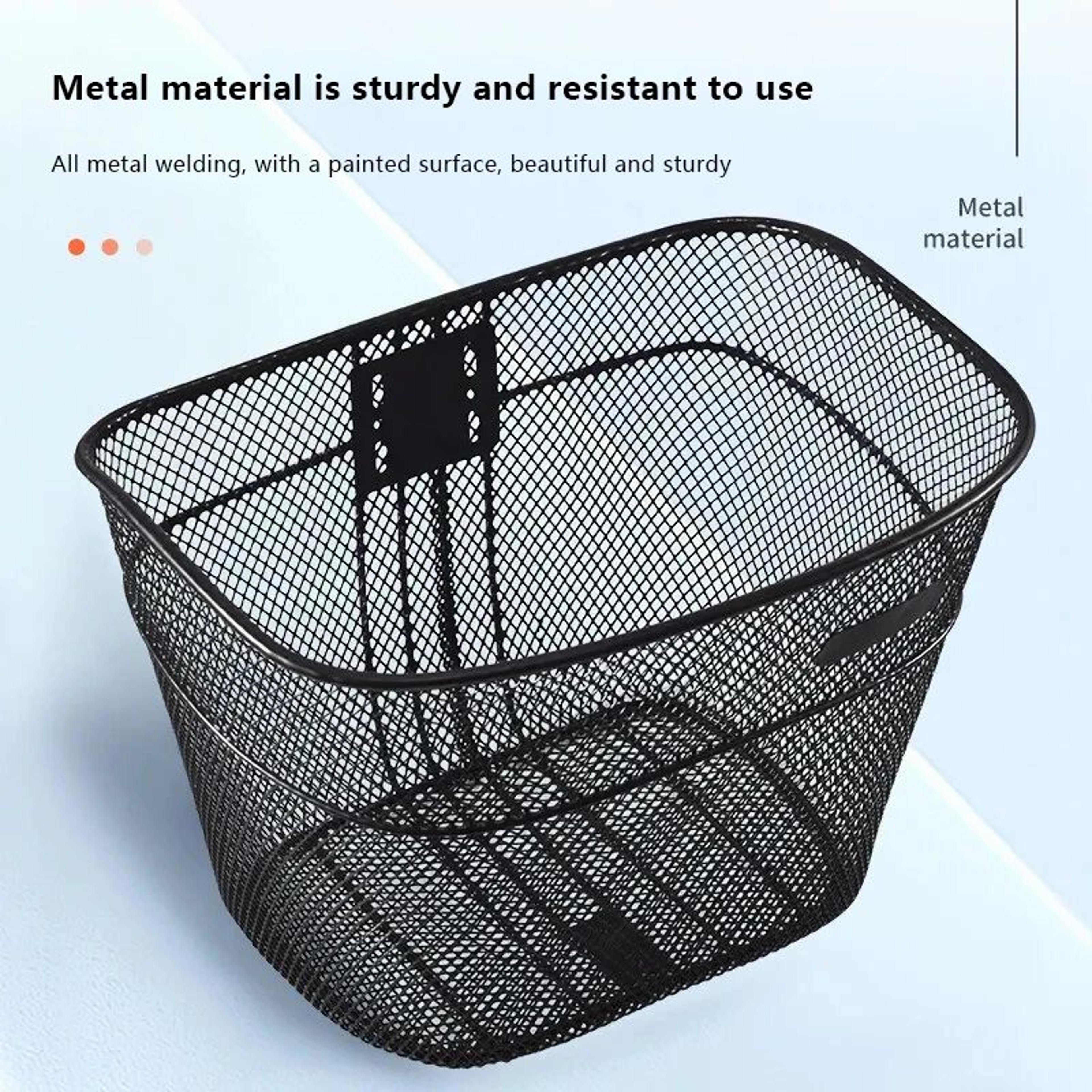 Foldable Metal Front Bicycle Basket For Mountain Bikes  Removable Storage Carrier For Shopping  Out 3