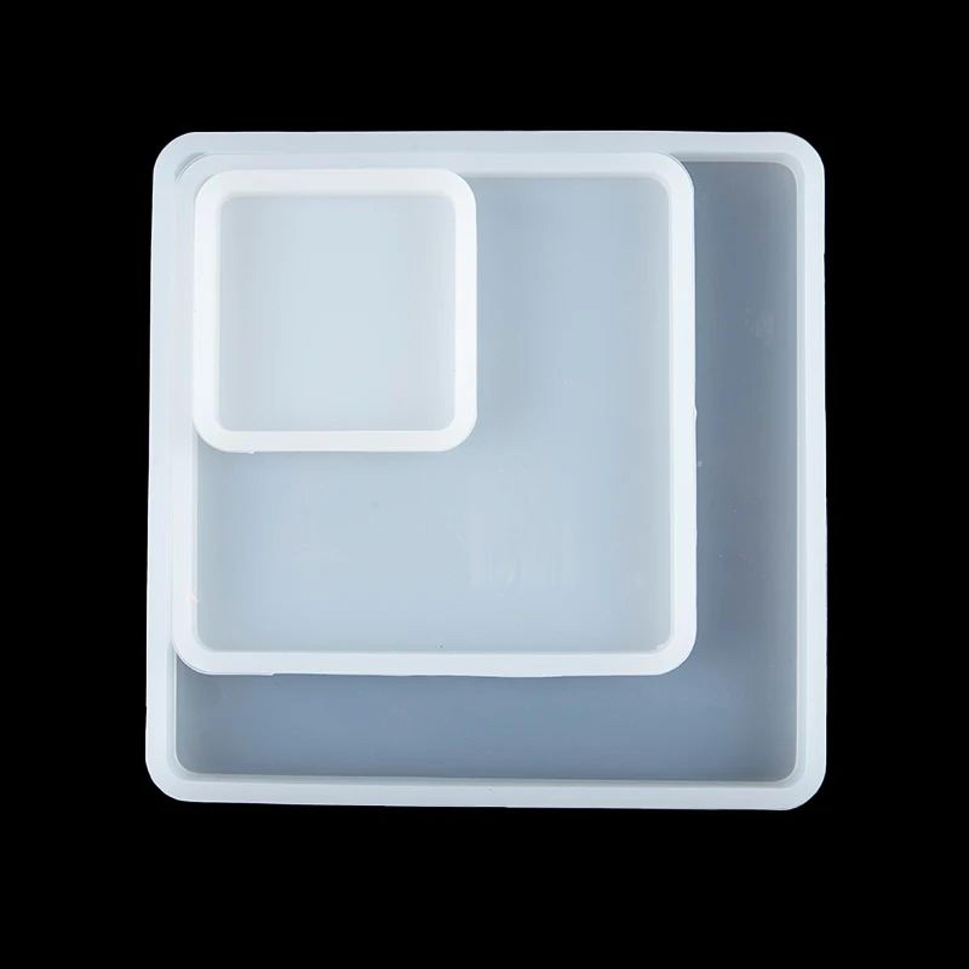 Square Silicone Resin Casting Mold Set For Coasters  Trays  Flexible Epoxy Mold For DIY Jewelry  De 2