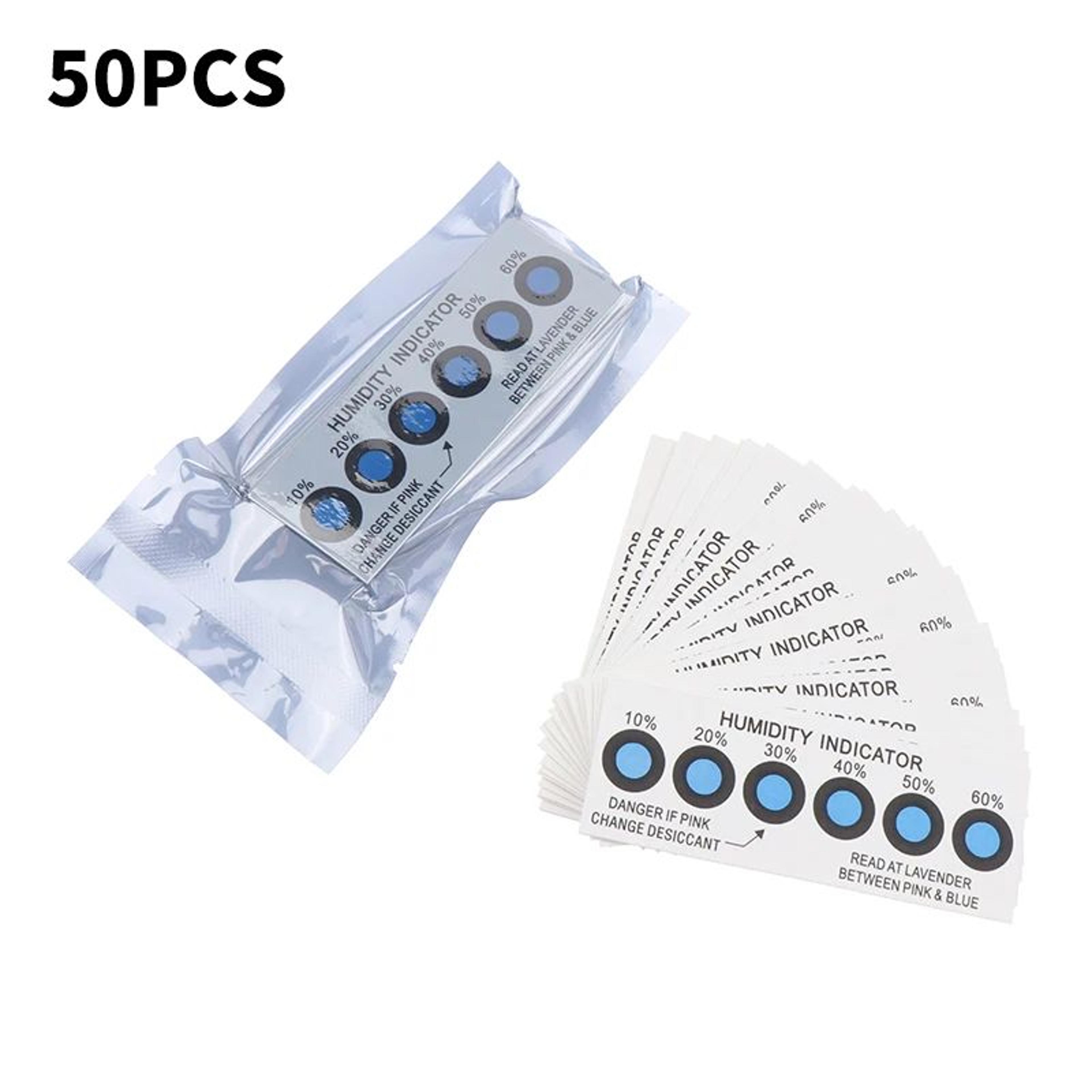 50Pack Humidity Indicator Cards 1060 RH BluetoPink Moisture Indicator Card Test Paper For Sealed St 0