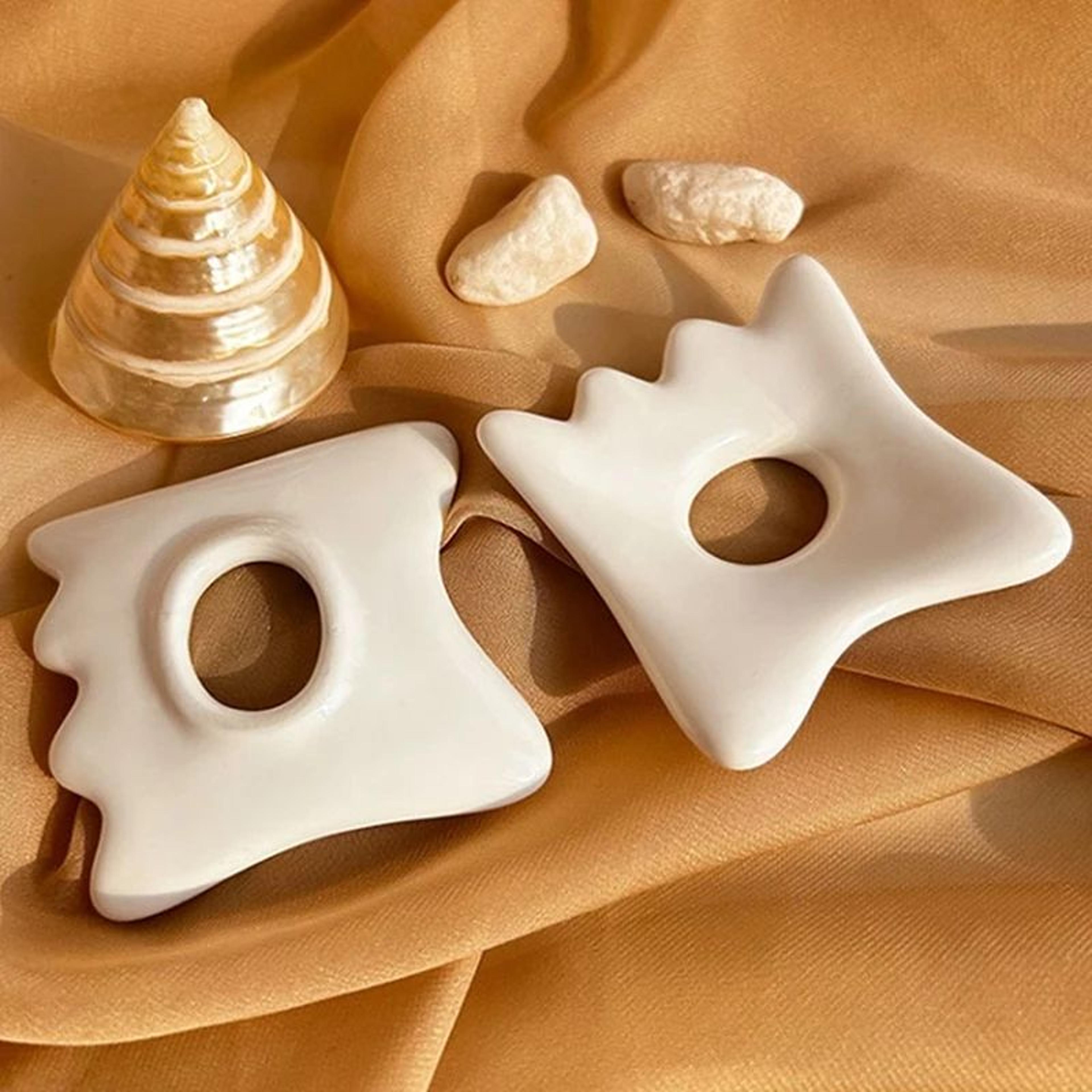 Ceramic Gua Sha Massage Board For Face  Body Sculpting Lymphatic Drainage And Muscle Relief 2