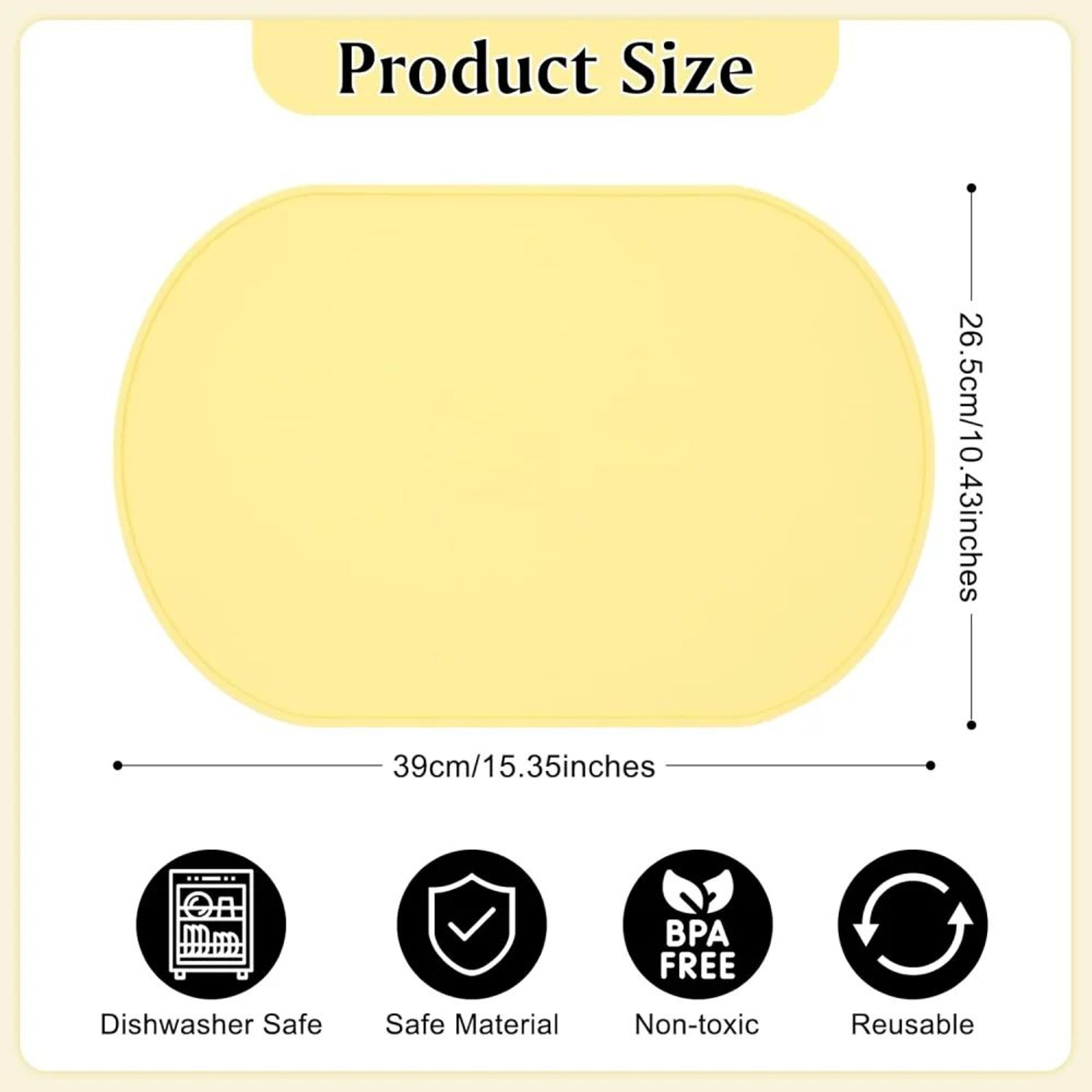 HeatResistant Silicone Placemat  Waterproof Reusable EasyClean Table Mat For Daily Dining 1