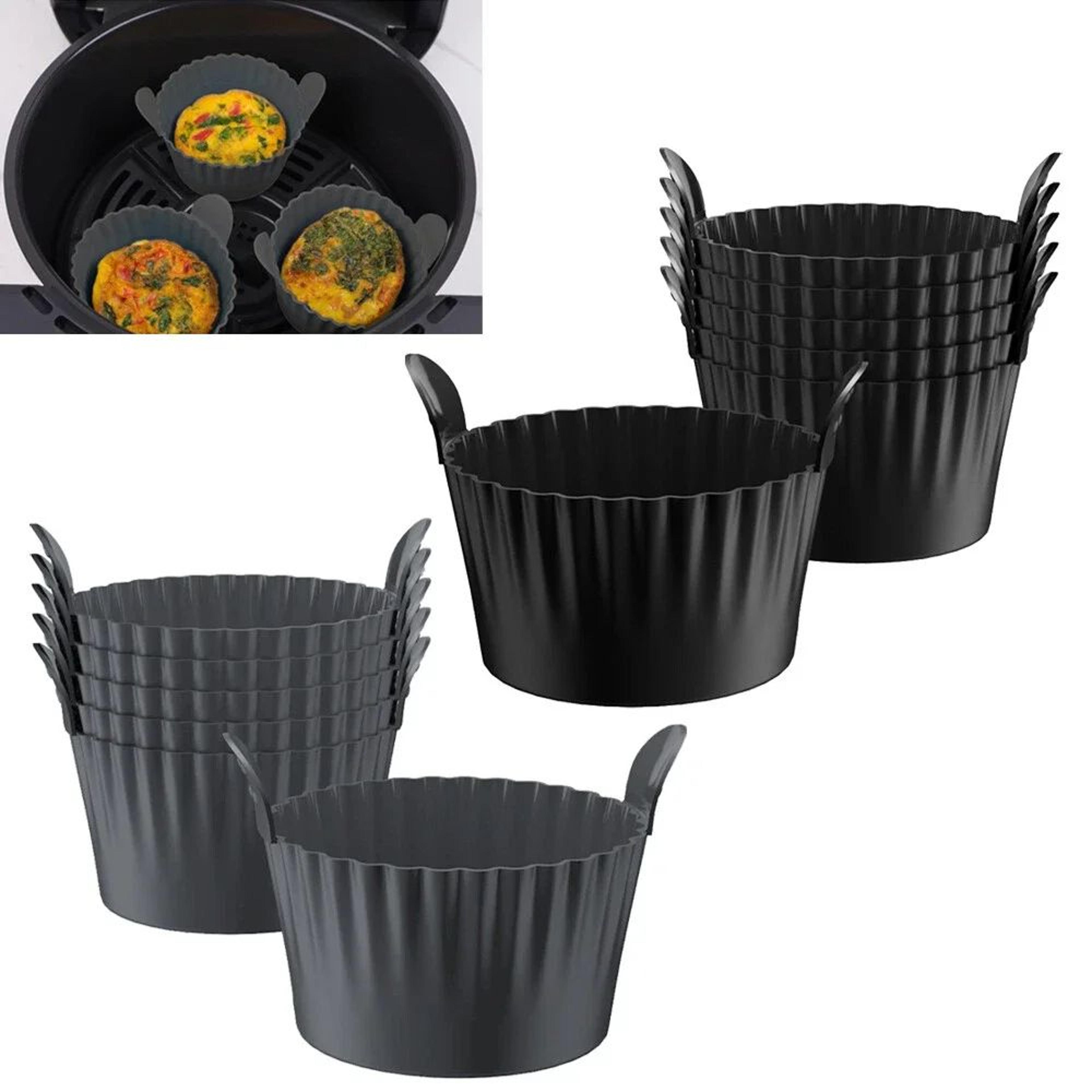 Reusable Silicone Baking Cups With Handles  Nonstick Muffin  Cupcake Liners For Oven Air Fryer  Mea 0