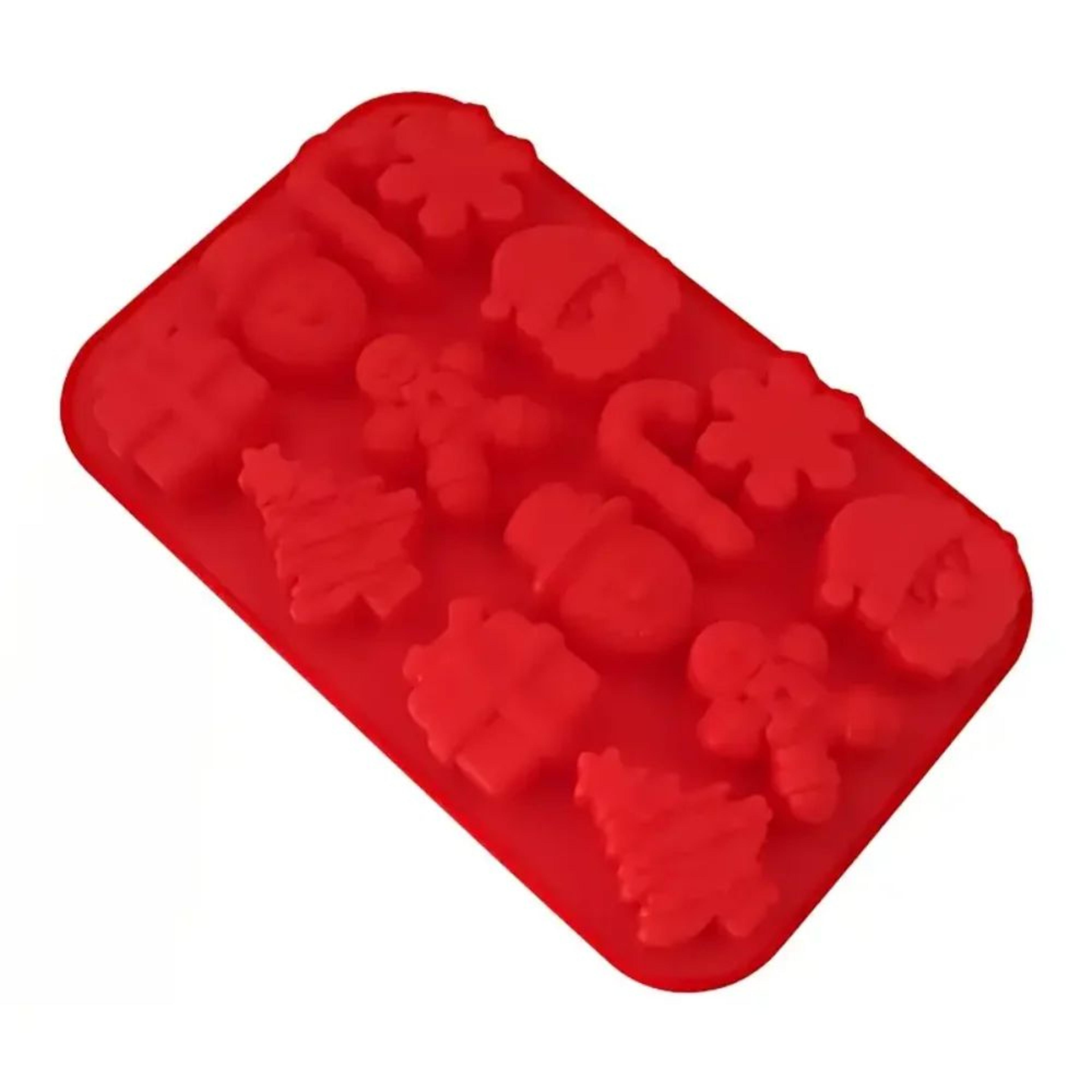 Christmas Silicone Chocolate Mold Set  3D Christmas Candy Mold For Snowflakes Candy Canes Snowmen   6