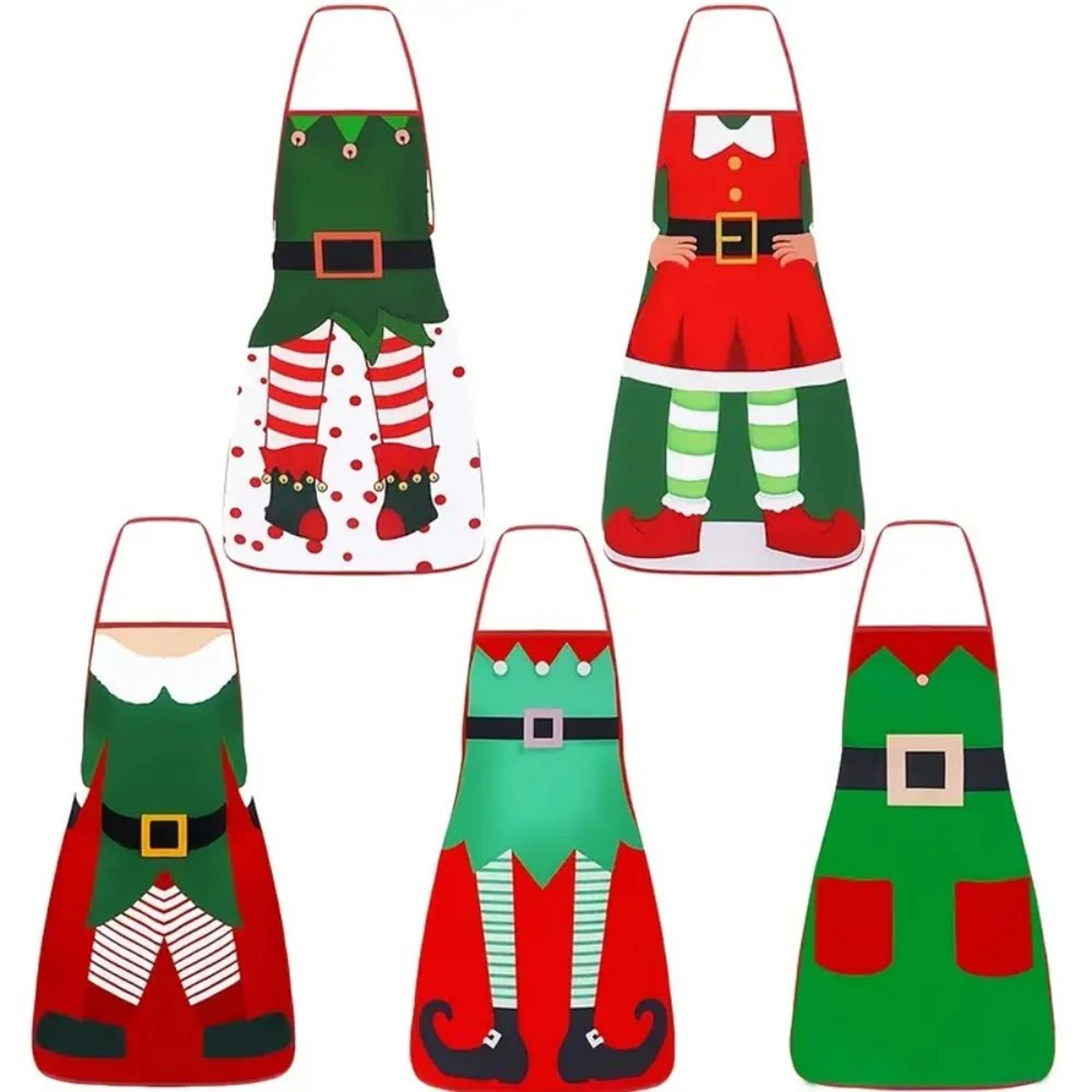 Santa Claus Waterproof Kitchen Apron  Funny Christmas Apron For Cooking Baking  BBQ 8