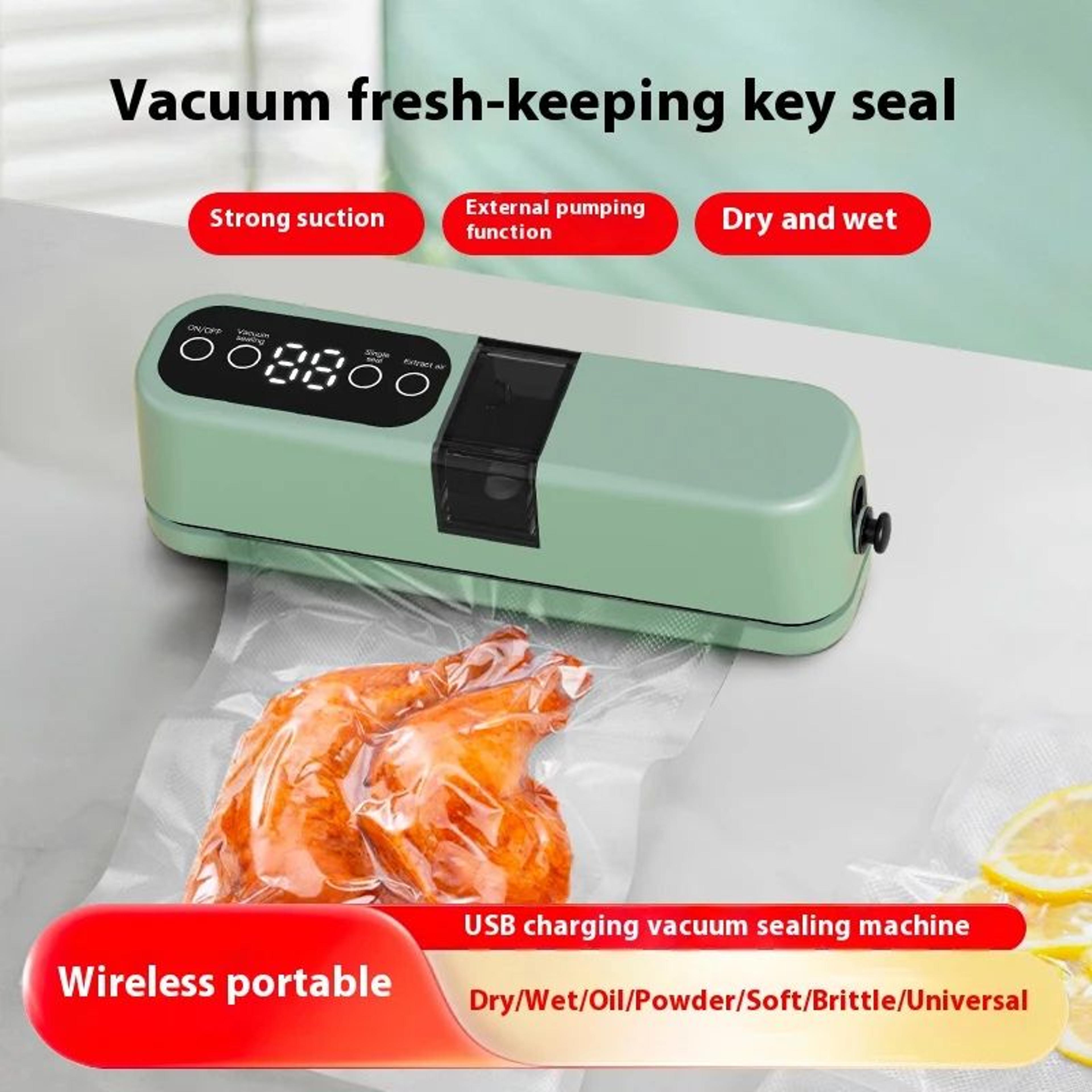 FreshLock Portable Vacuum Sealer USB Rechargeable Handheld Food Sealer Kit With 10 Vacuum Bags 2