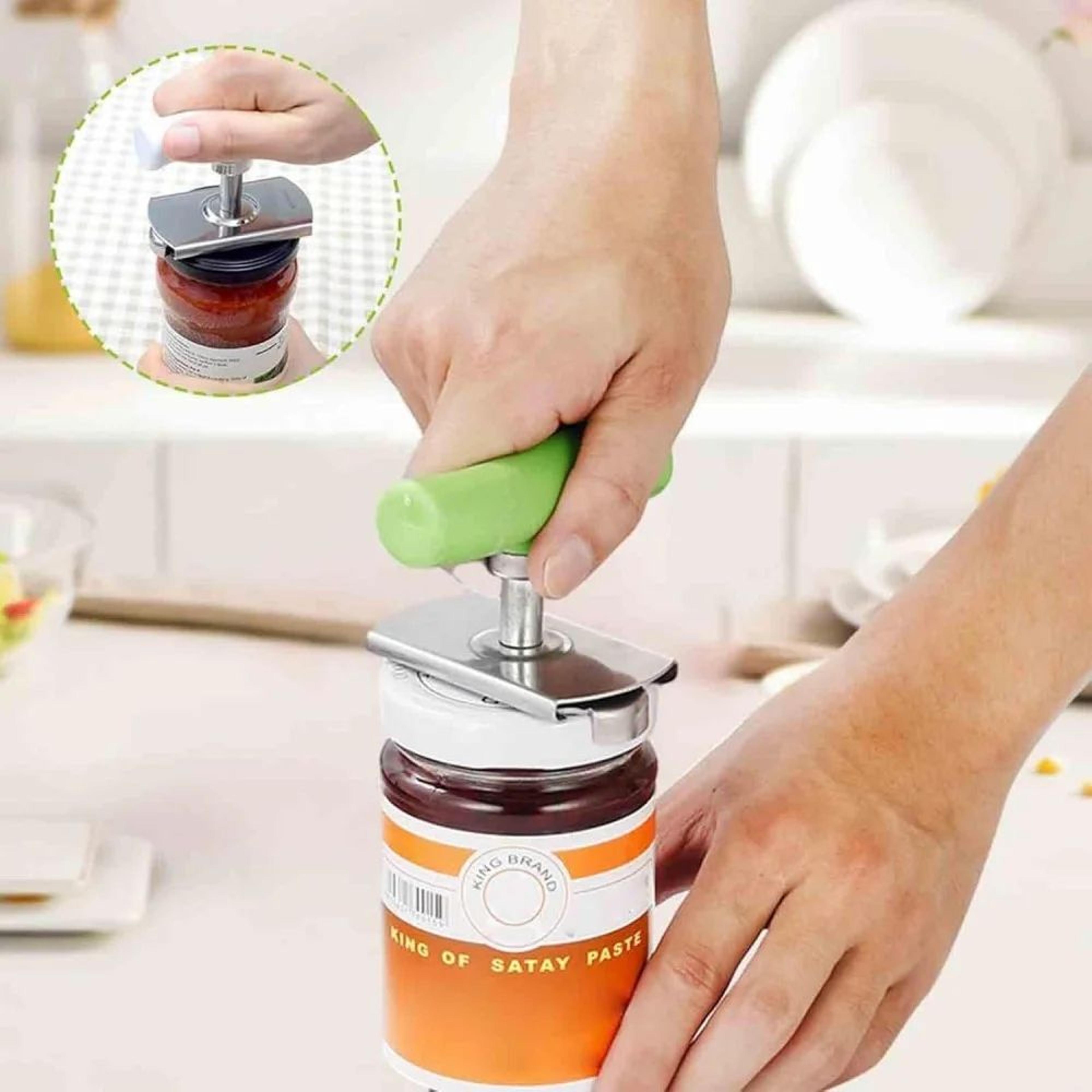 Stainless Steel Adjustable Jar Opener  Bottle Cap Opener LaborSaving Lid Grip Tool For Easy TwistOf 3