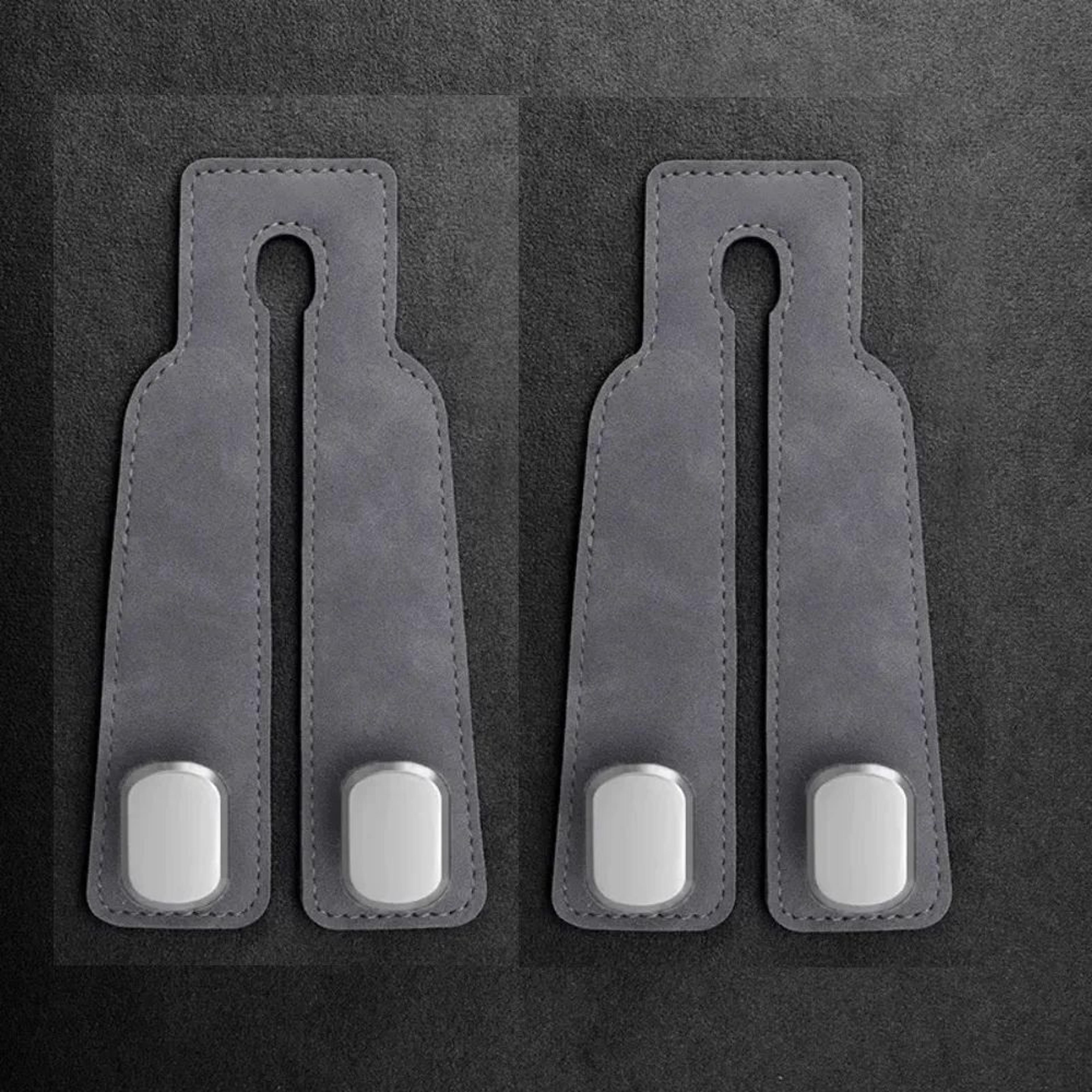 Premium Leather Car Headrest Hook Organizer  SpaceSaving Purse  Grocery Bag Hanger 11