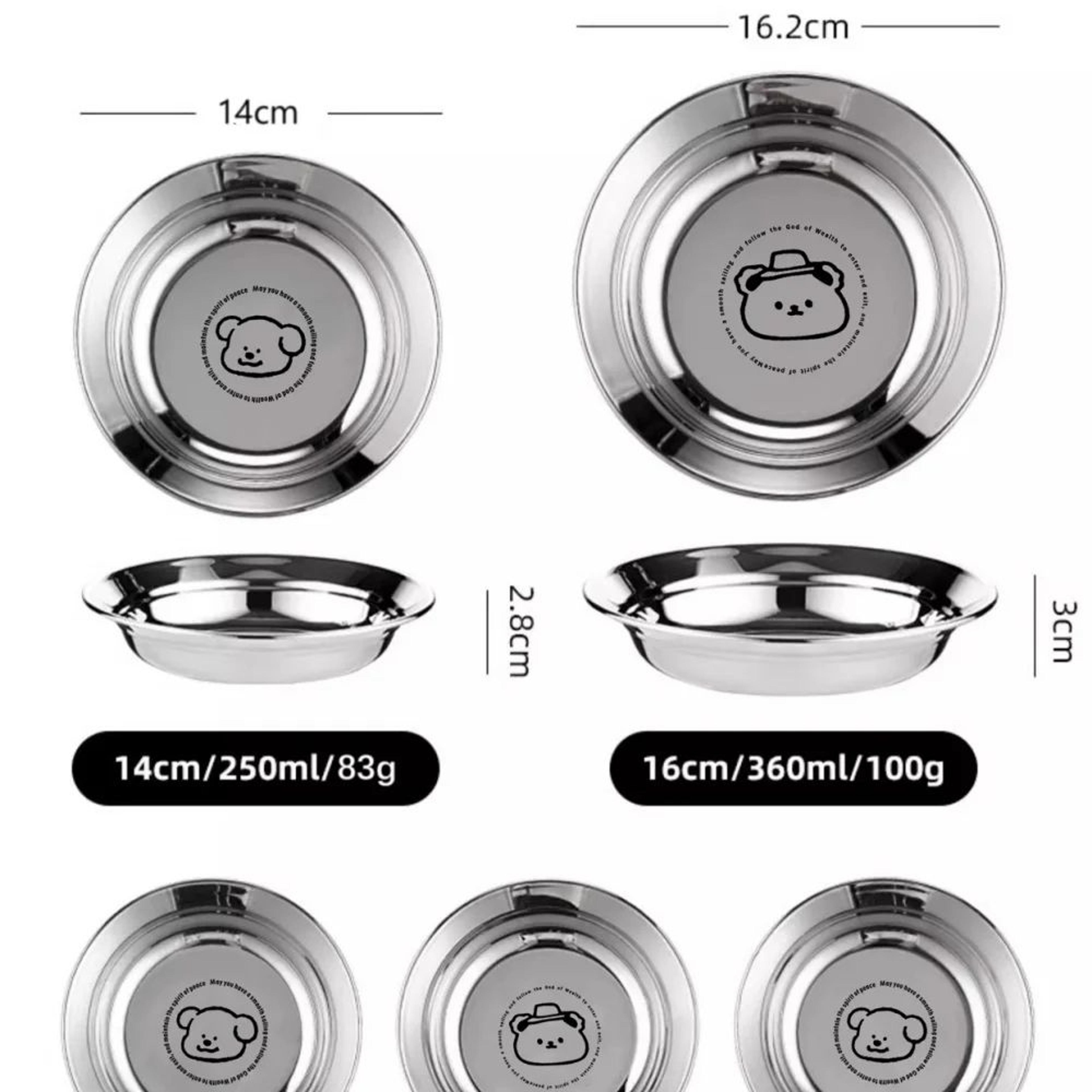 Stainless Steel Mini Round Plates  Portion Control Unbreakable  Dishwasher Safe 1