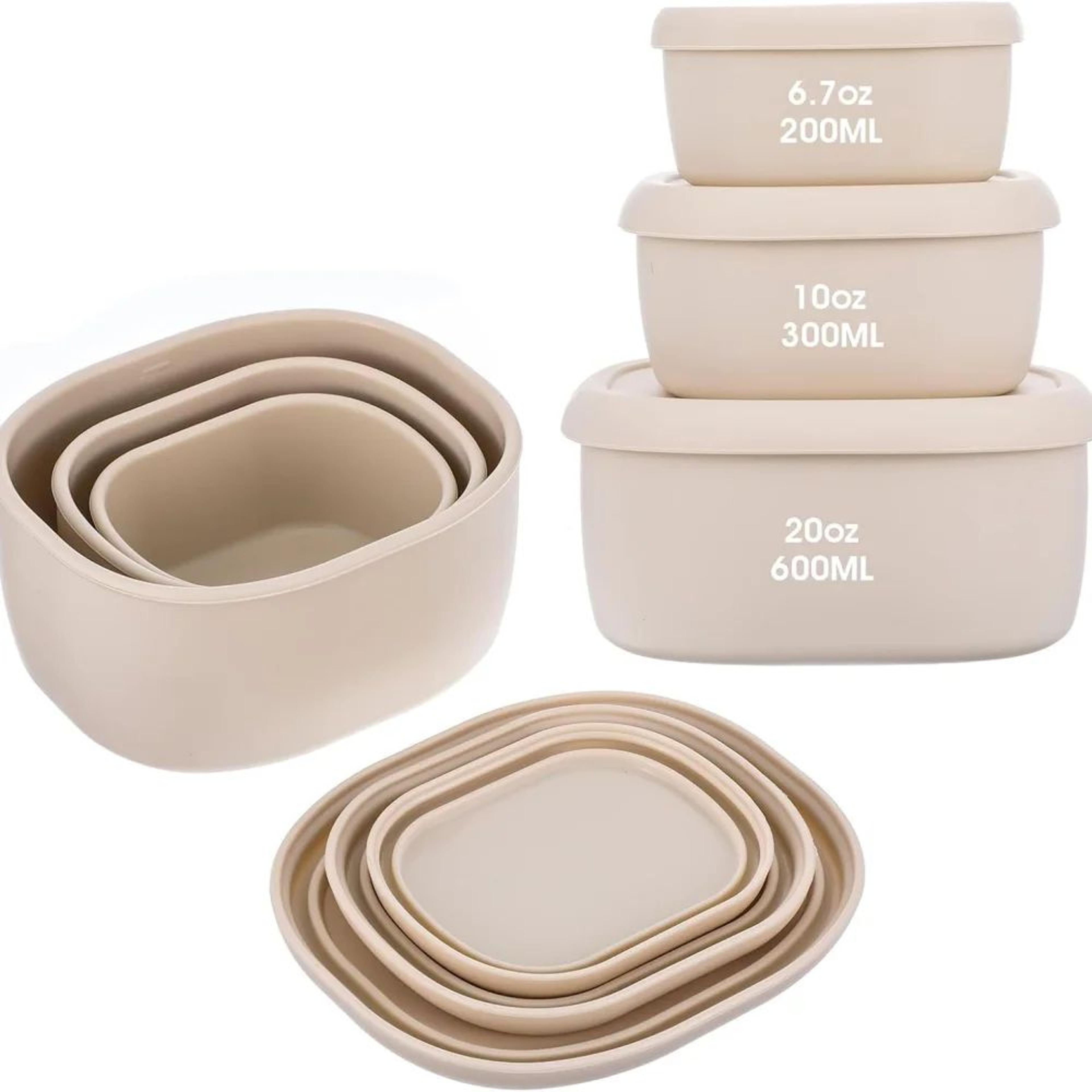 Large Reusable Silicone Food Storage Container With Airtight Lid BPAFree Dishwasher  Fridge Safe 0