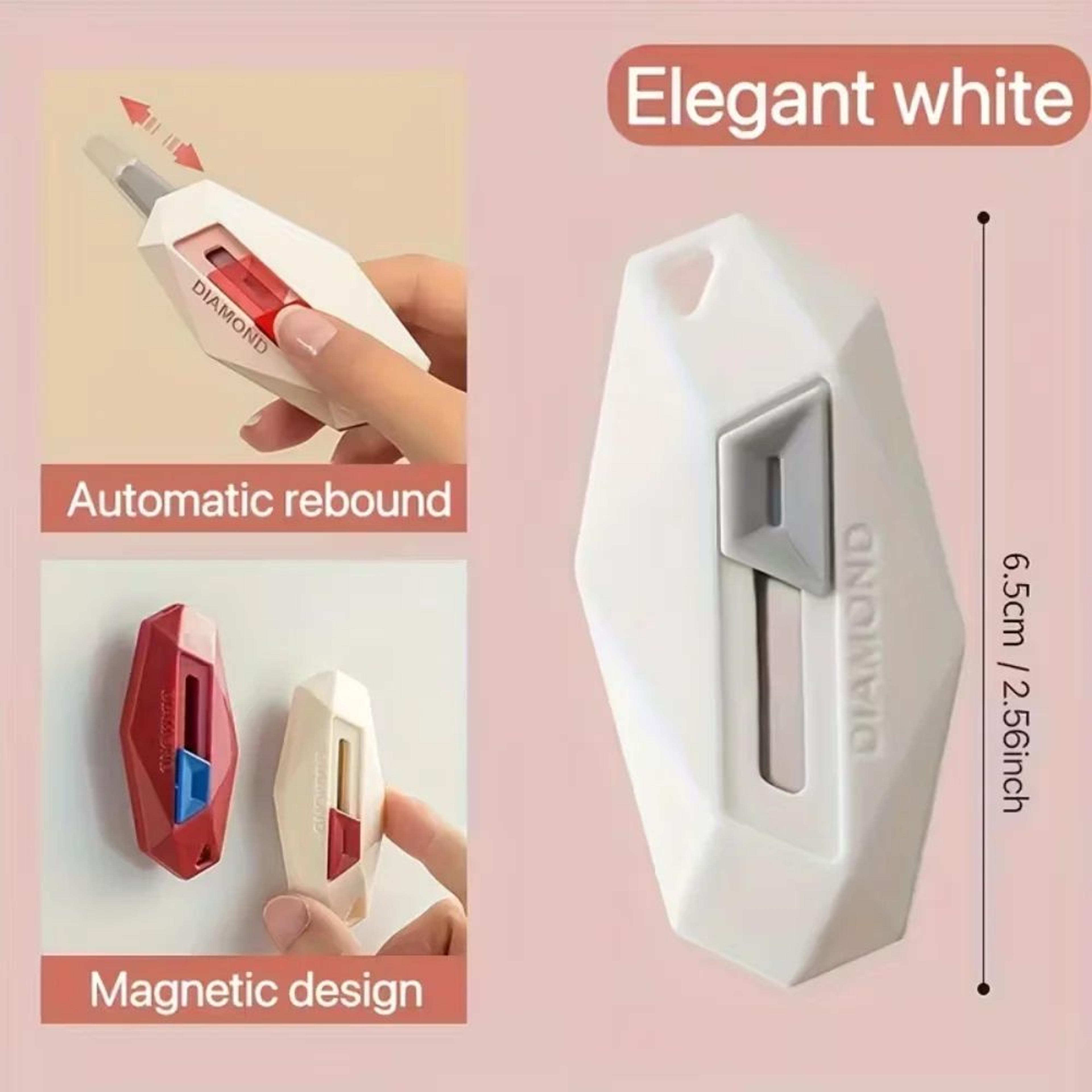 Mini Magnetic Box Cutter  Retractable Safety Ceramic Utility Knife For Fast Package Opening 1