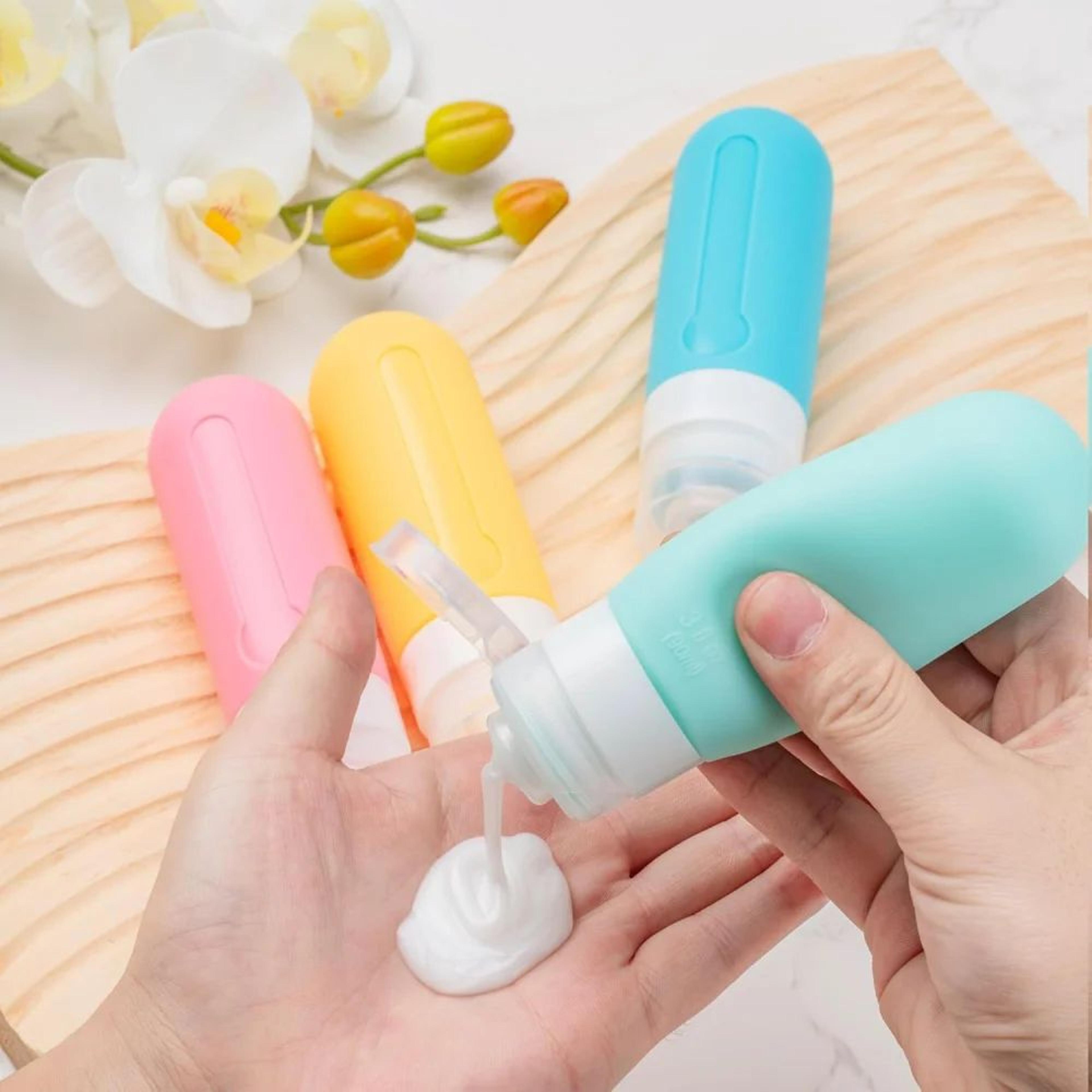 TSAApproved 16Piece LeakProof Silicone Travel Bottle Set  Refillable Toiletry Containers With Jars  3