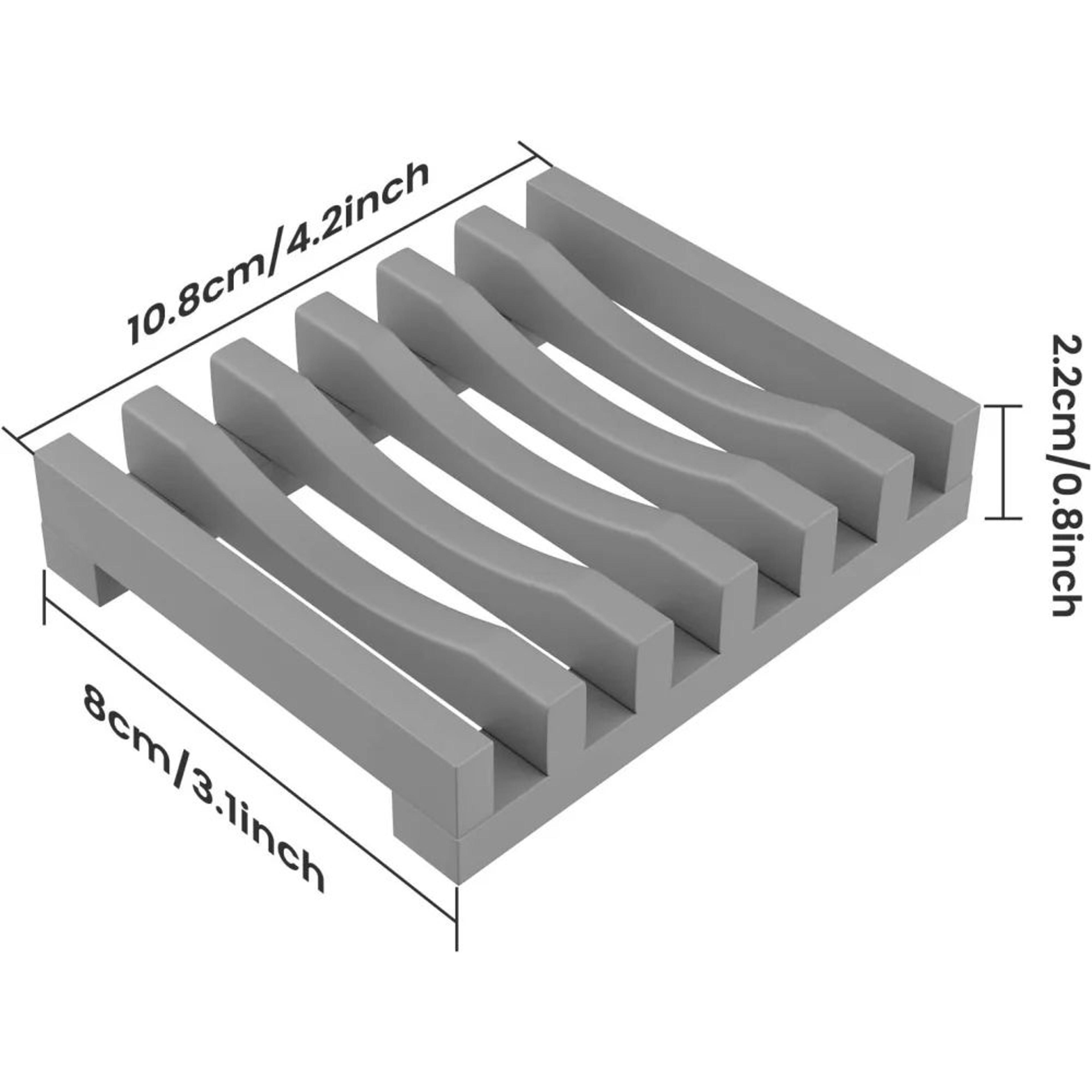 Silicone SelfDraining Soap Dish Tray NonSlip Soap Saver For Shower Sink  Bathtub 1