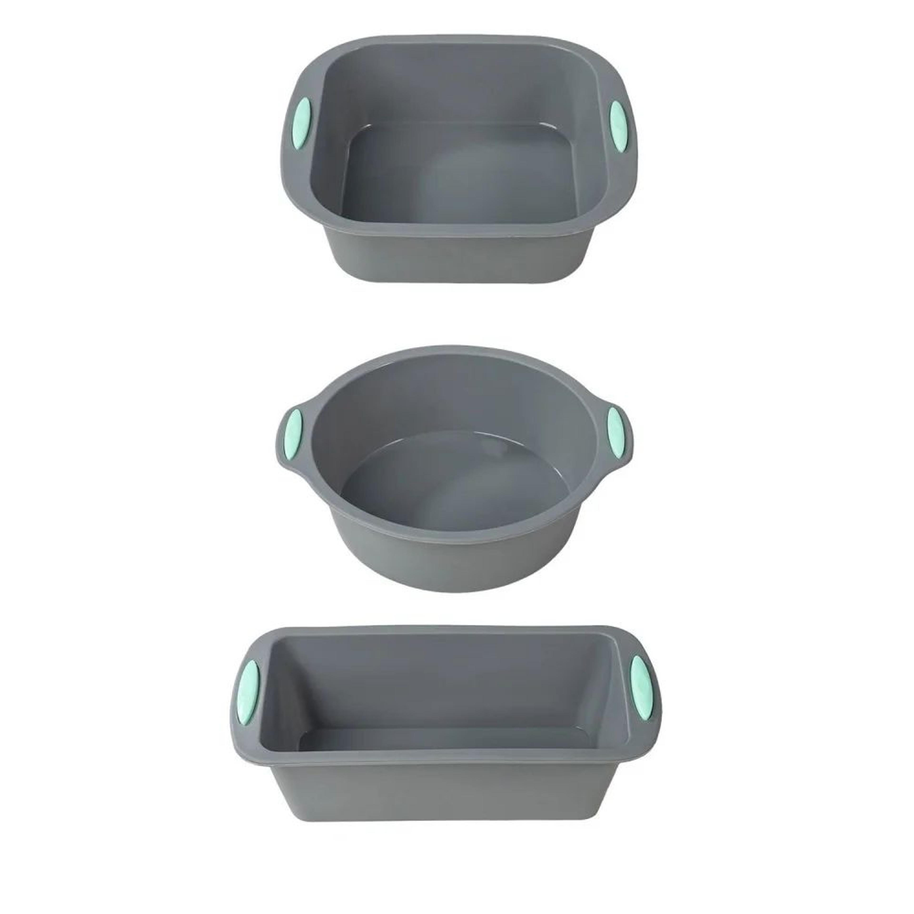 MetalReinforced Silicone Cake Pan Set  Nonstick Round Cake Mold For EasyRelease Layer Cakes  Cheese 9
