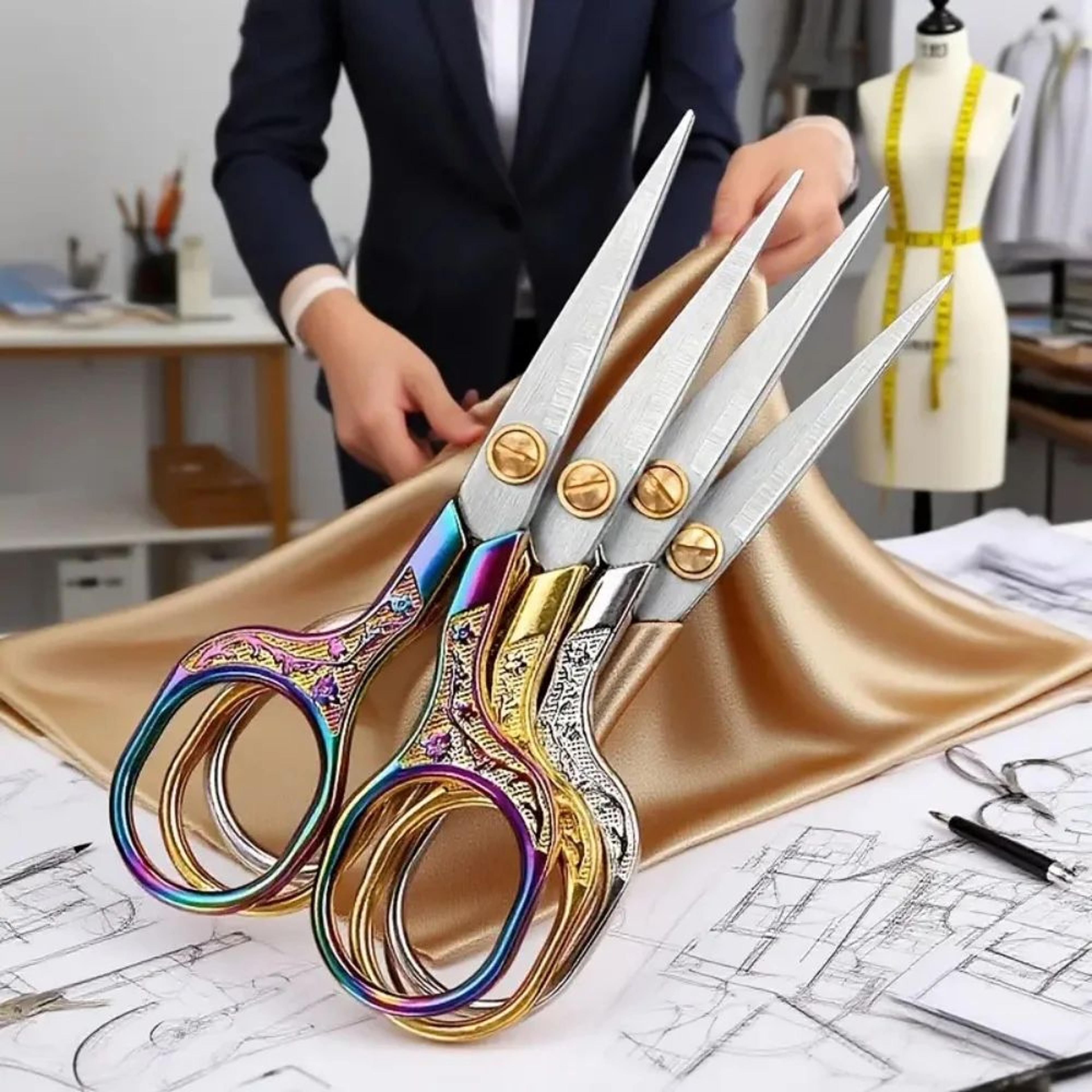 Vintage Stainless Steel Tailor Scissors  8inch Fabric Shears For Sewing Dressmaking  DIY Cutting 4