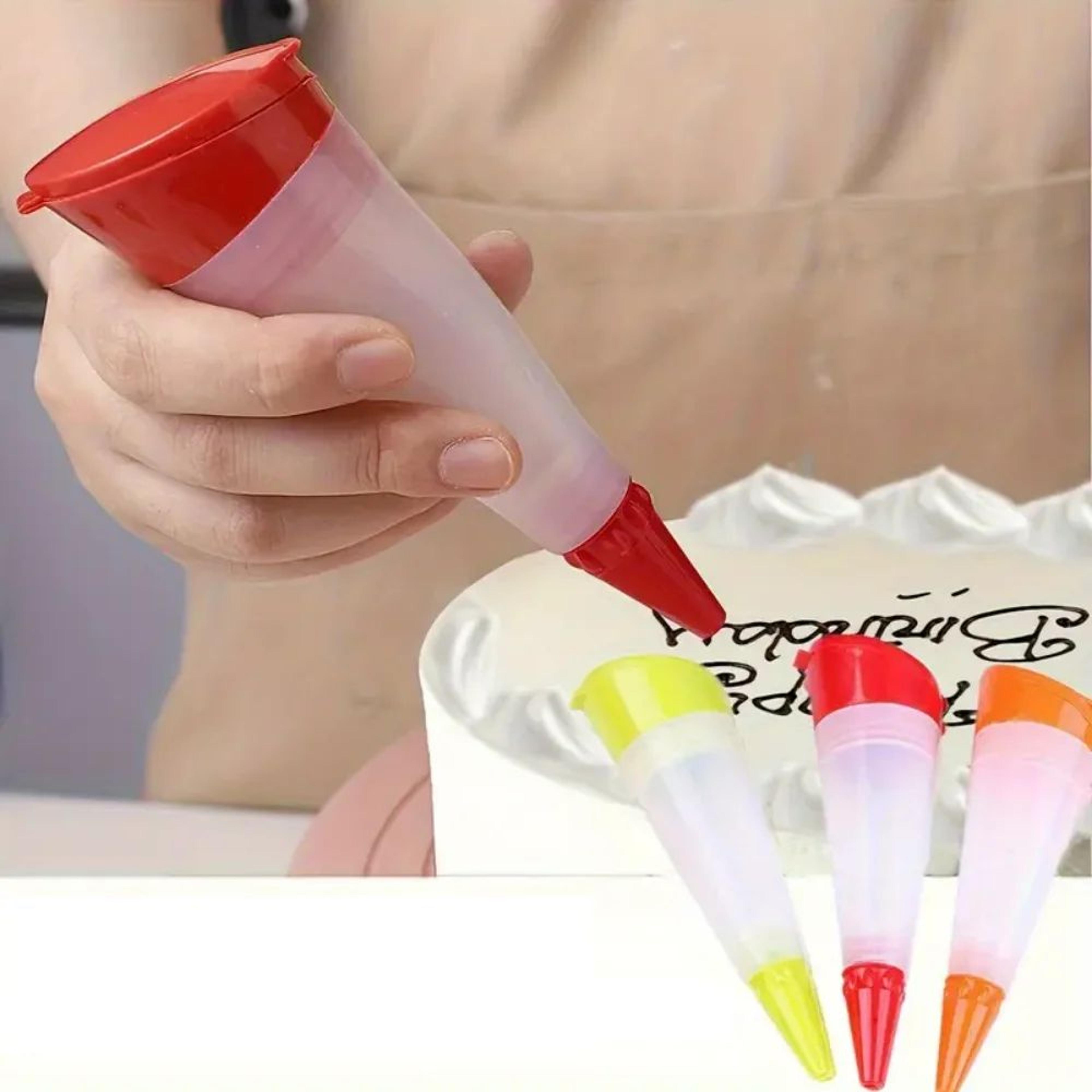 Reusable Piping Bag  Pastry Decorating Pen Set With Silicone Piping Tips 3pc  Easy Cake Decorating  4