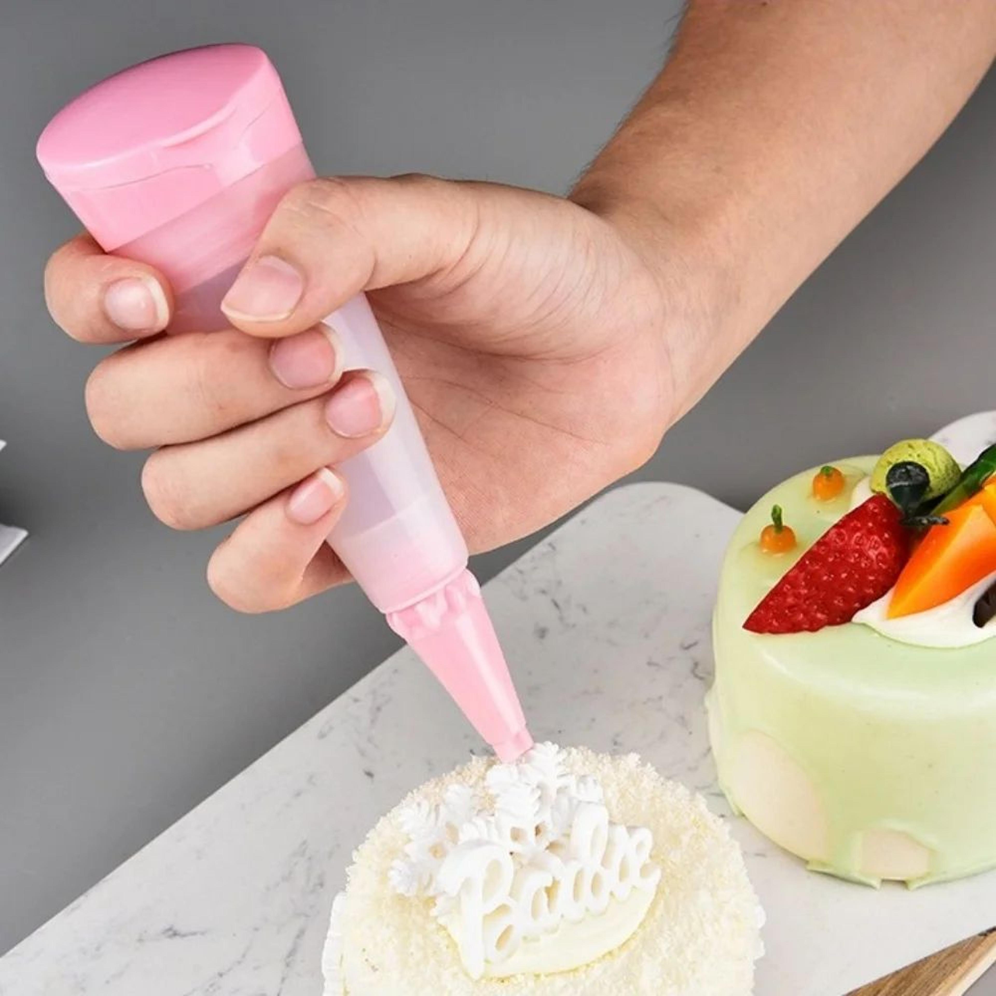 Reusable Piping Bag  Pastry Decorating Pen Set With Silicone Piping Tips 3pc  Easy Cake Decorating  5