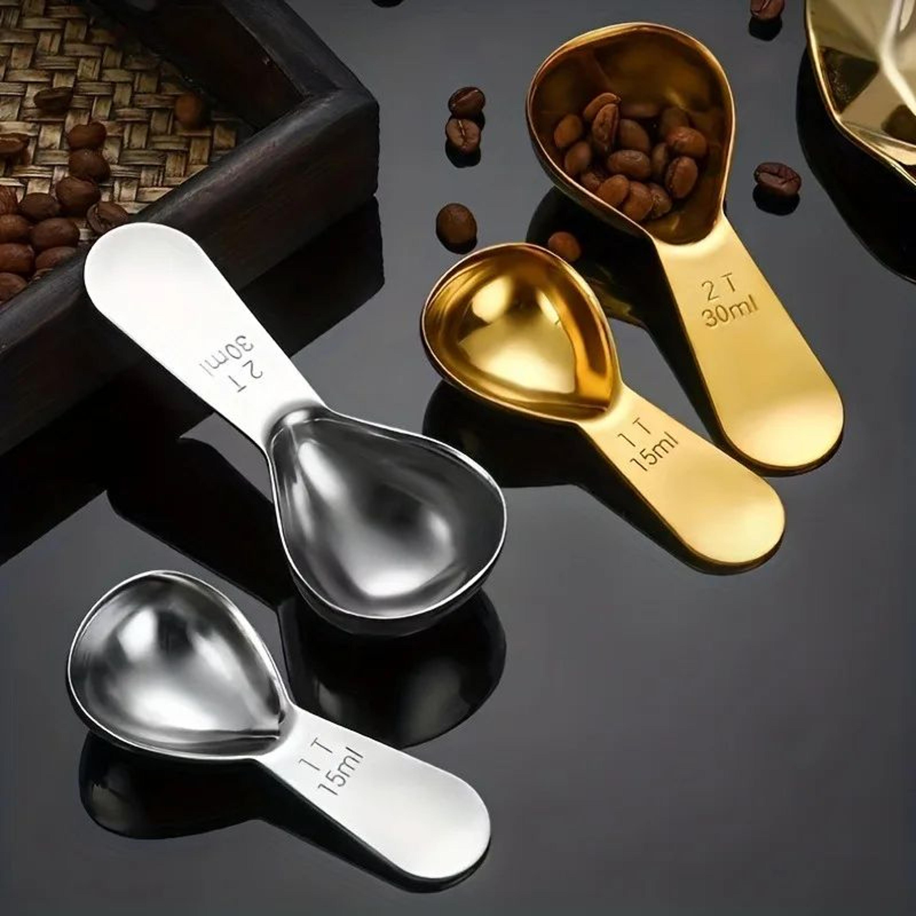Stainless Steel Coffee Scoop  Short Handle Coffee Measuring Spoon 30ml For Baristas Beans  Seasonin 1