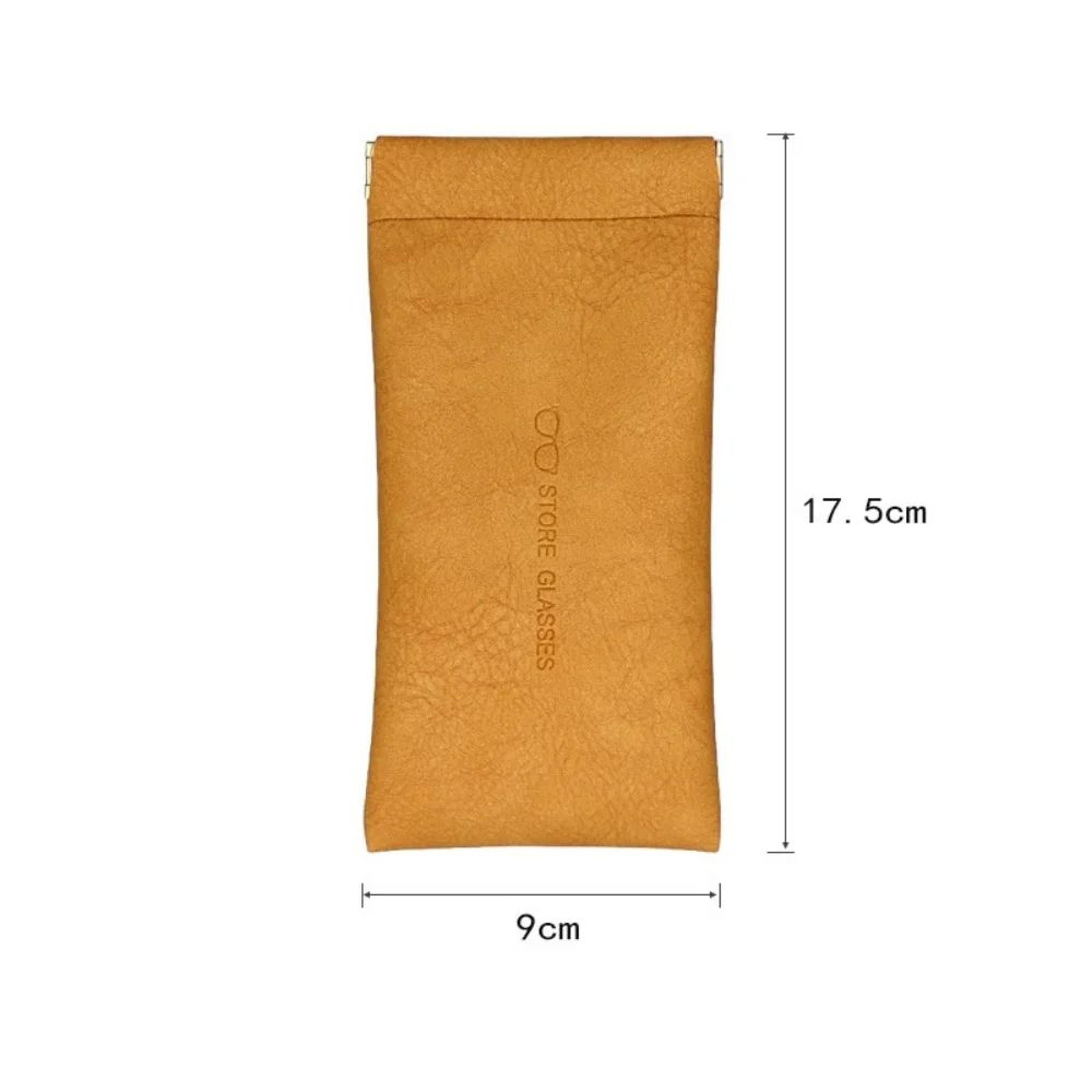 Soft PU Leather Glasses Pouch  SqueezeTop Portable Eyeglass  Sunglasses Case Unisex 8