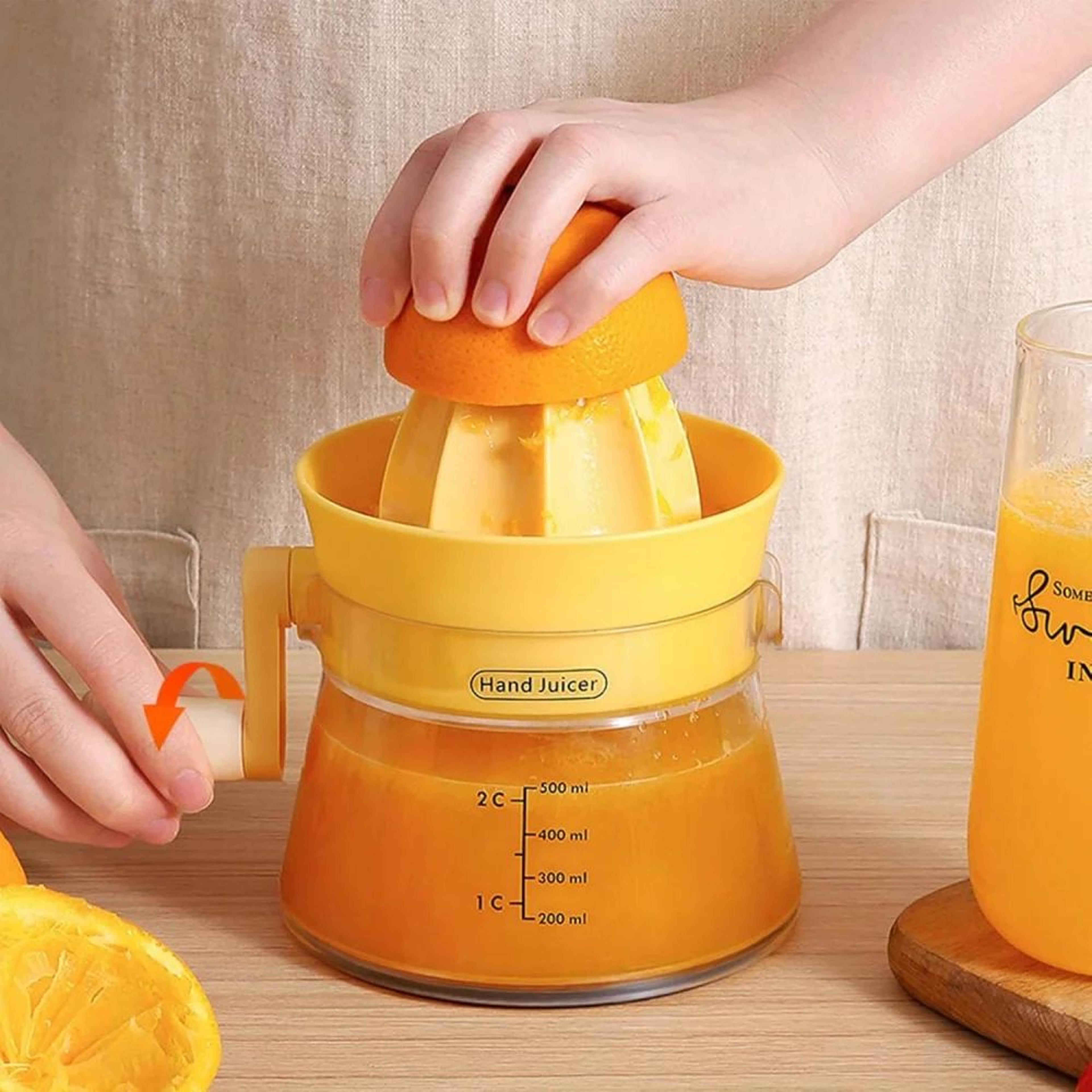 HandCrank Manual Citrus Juicer For Lemon  Orange LaborSaving Fresh Juice Press 4