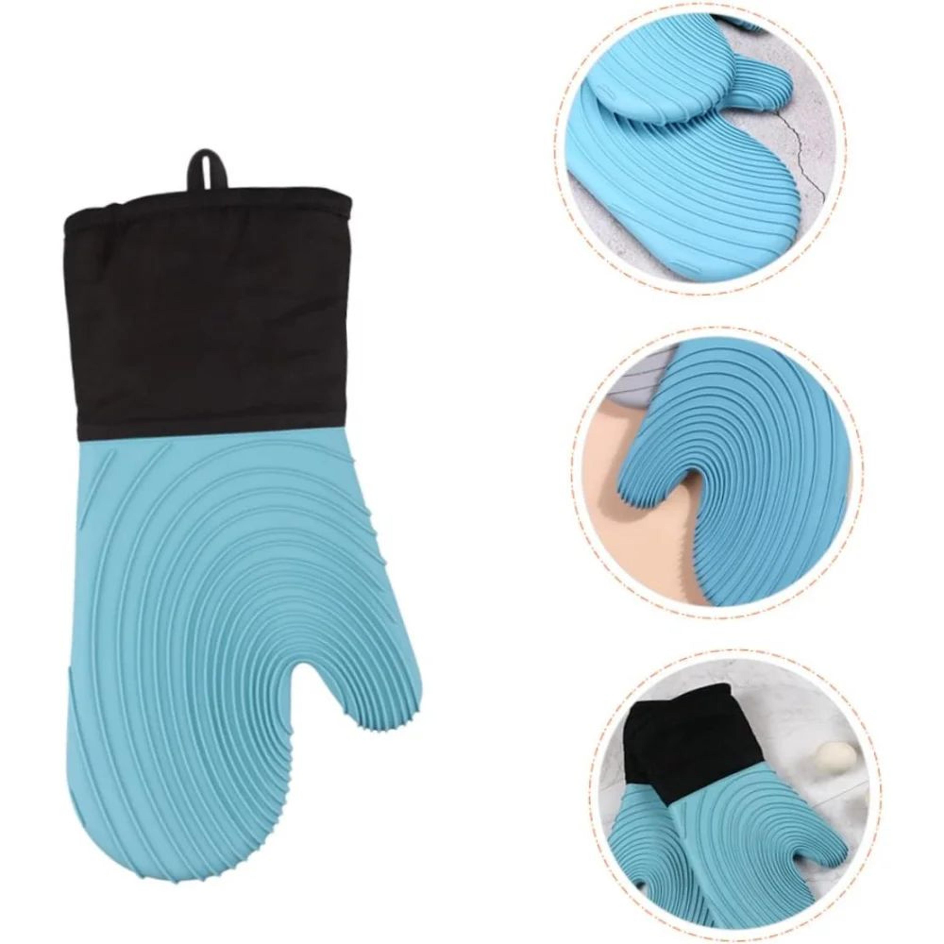 ExtraLong Silicone Oven Mitts HeatResistant BPAFree Cooking  BBQ Gloves EasyClean NonSlip Grip 0