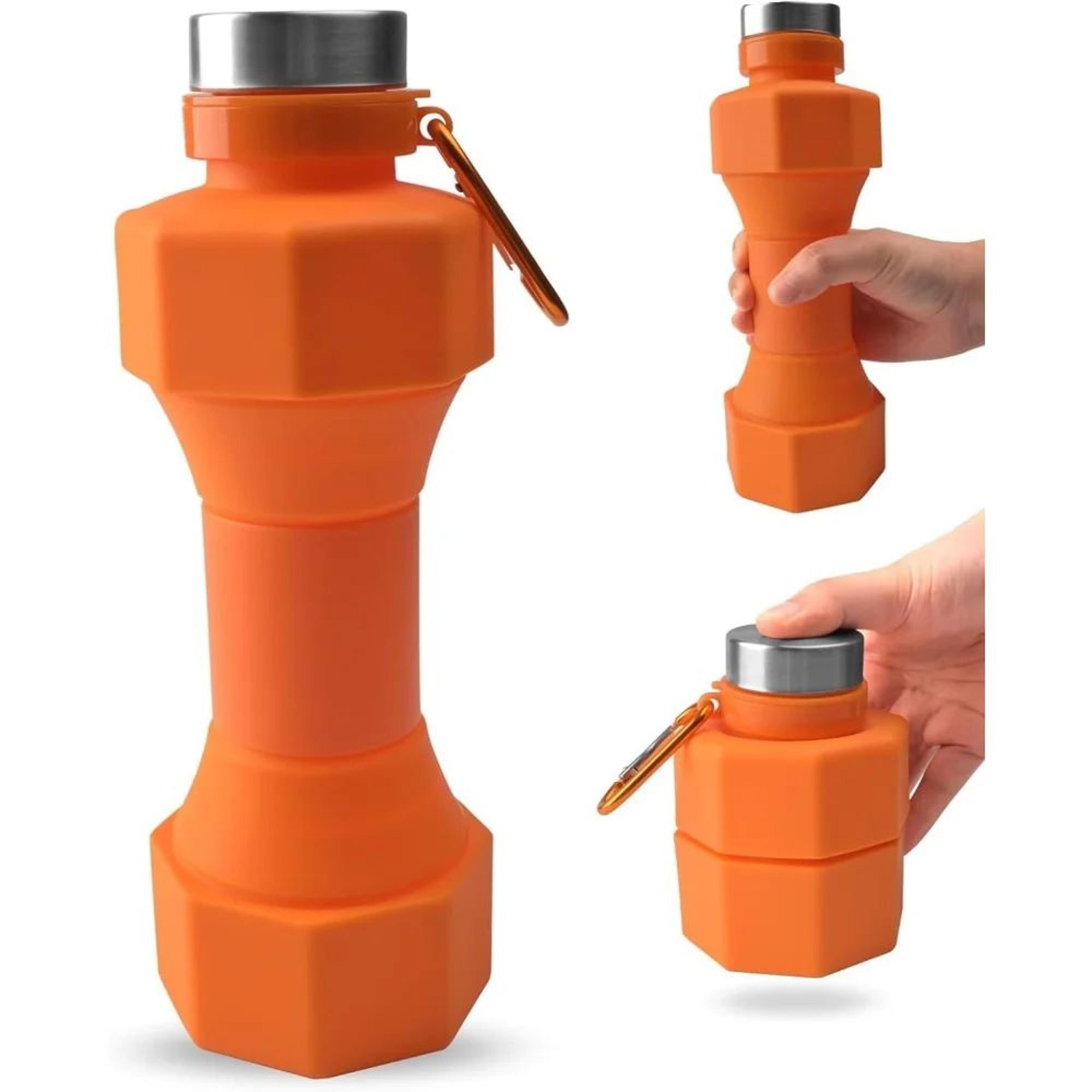 650ml Collapsible Silicone Water Bottle  Leakproof Foldable Travel Sports Bottle 7