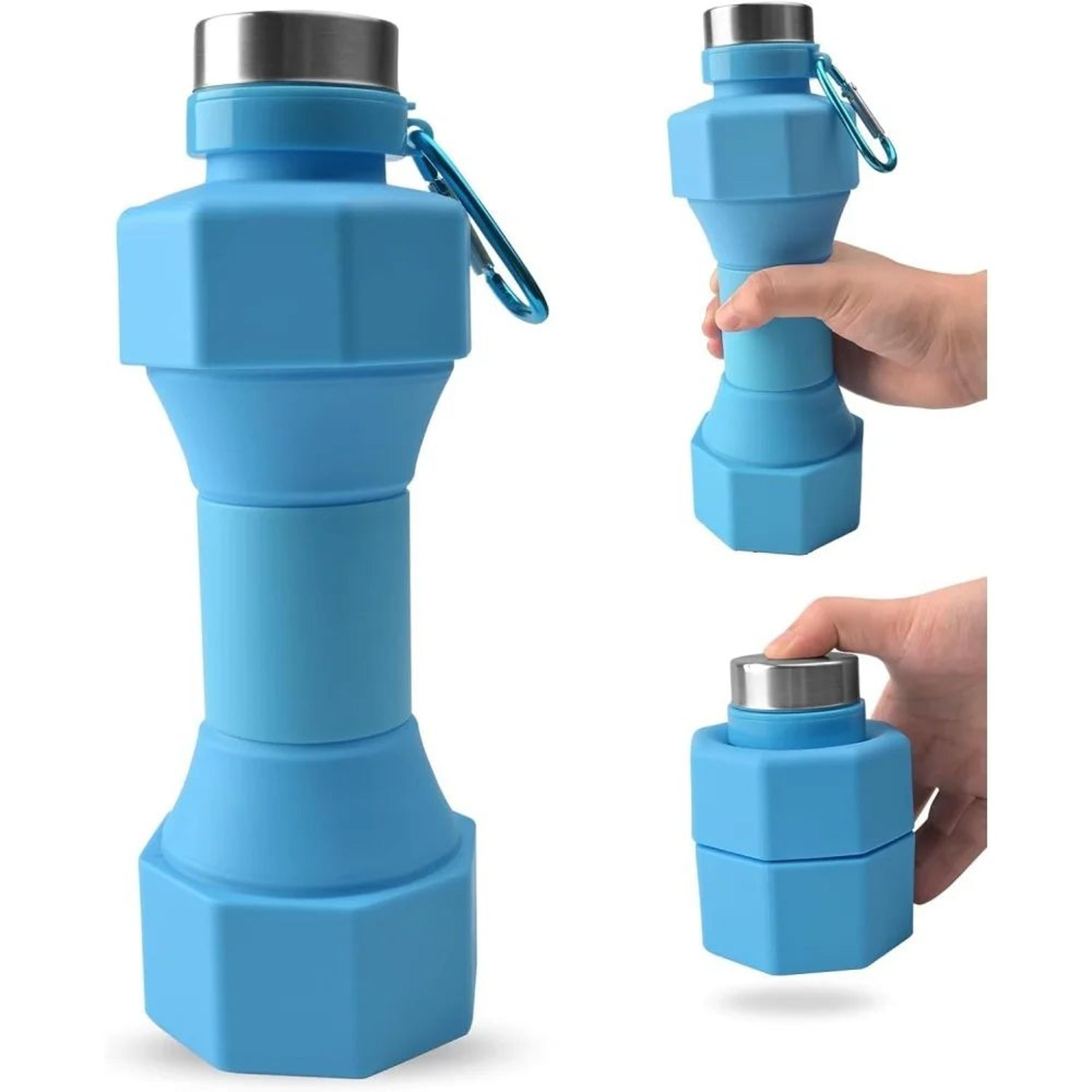 650ml Collapsible Silicone Water Bottle  Leakproof Foldable Travel Sports Bottle 9