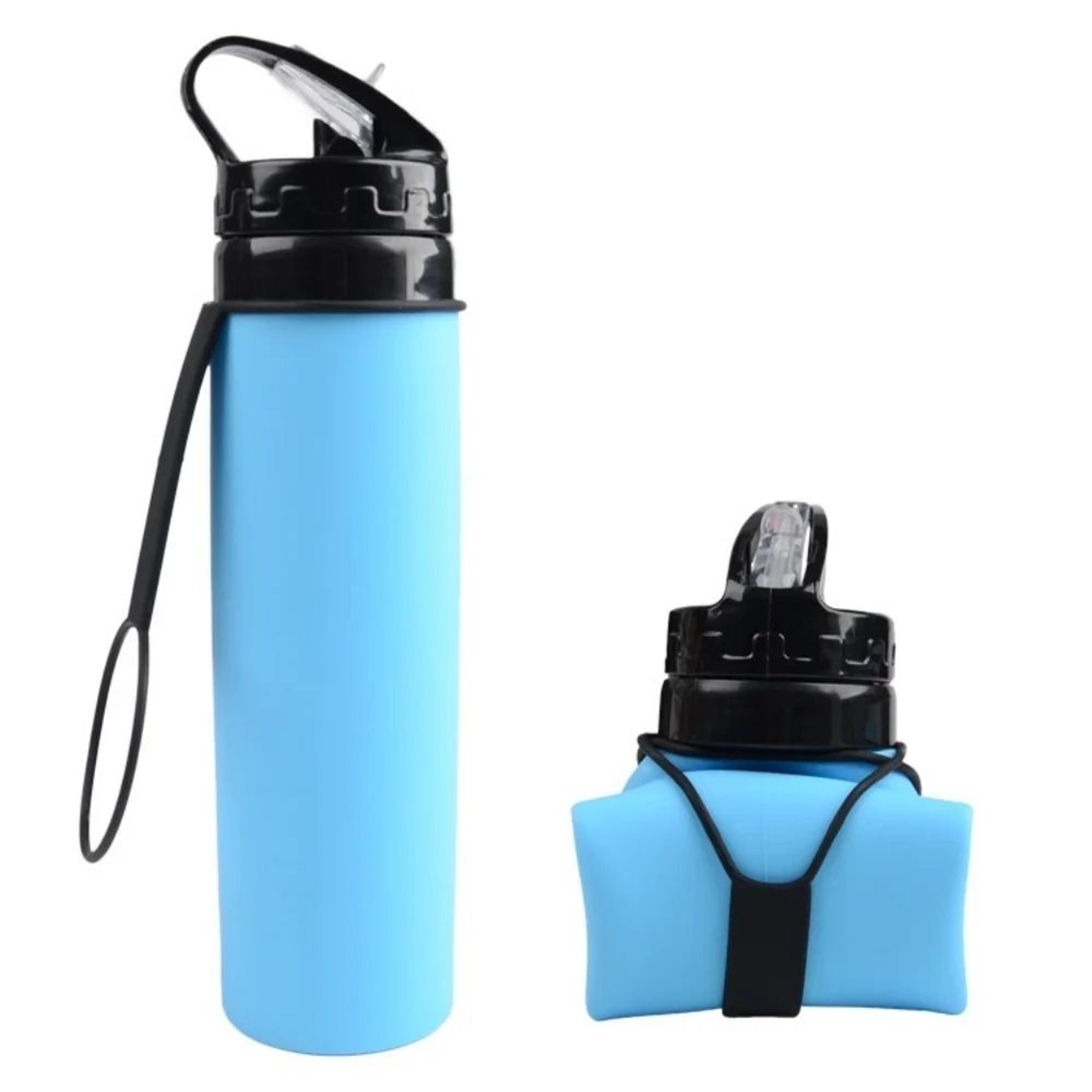 600ml Foldable Silicone Water Bottle  LeakProof Lightweight Collapsible Water Bottle For Hiking Cam 9