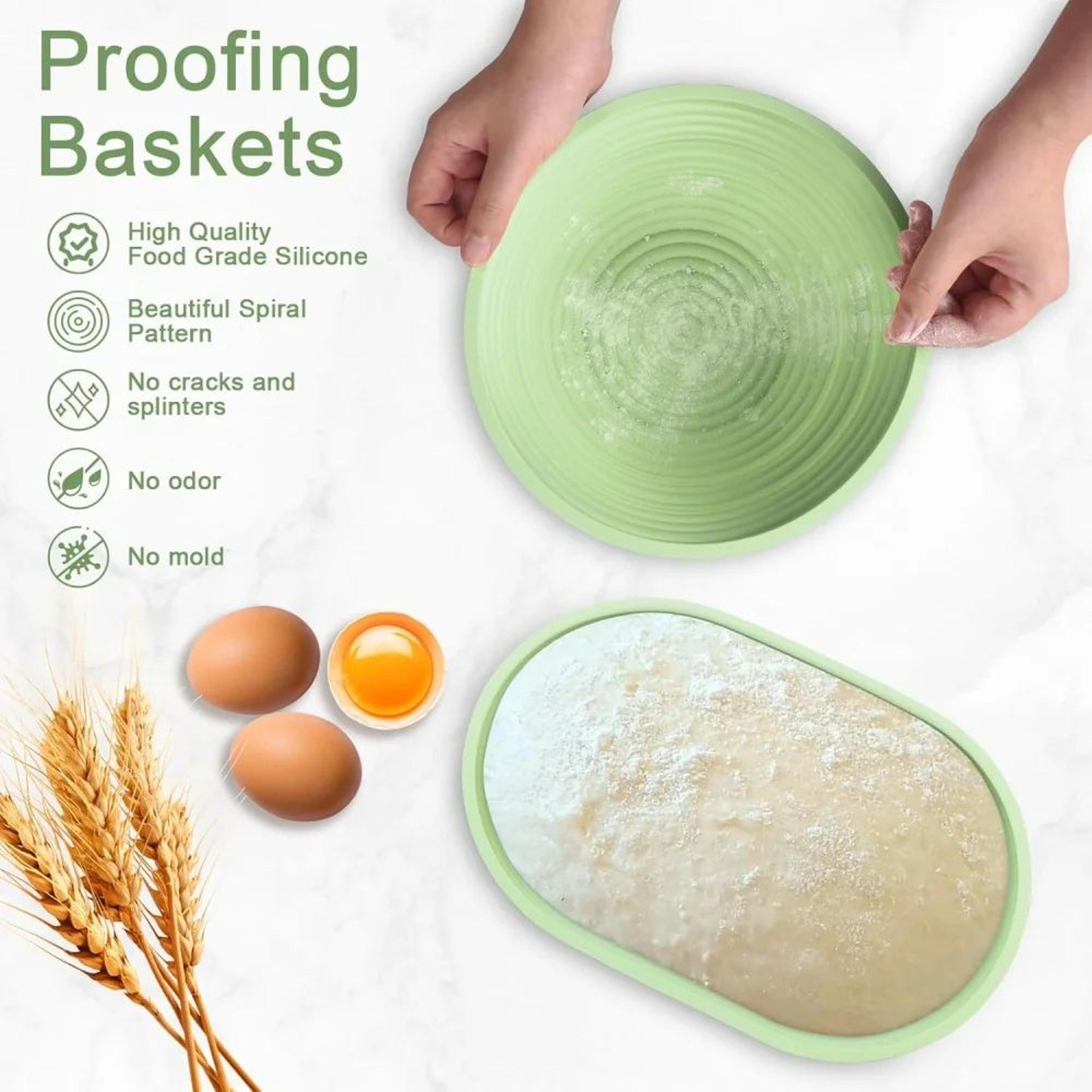 Silicone Collapsible Bread Proofing Basket For Sourdough Oval Dough Fermentation  Baking Bowl 3
