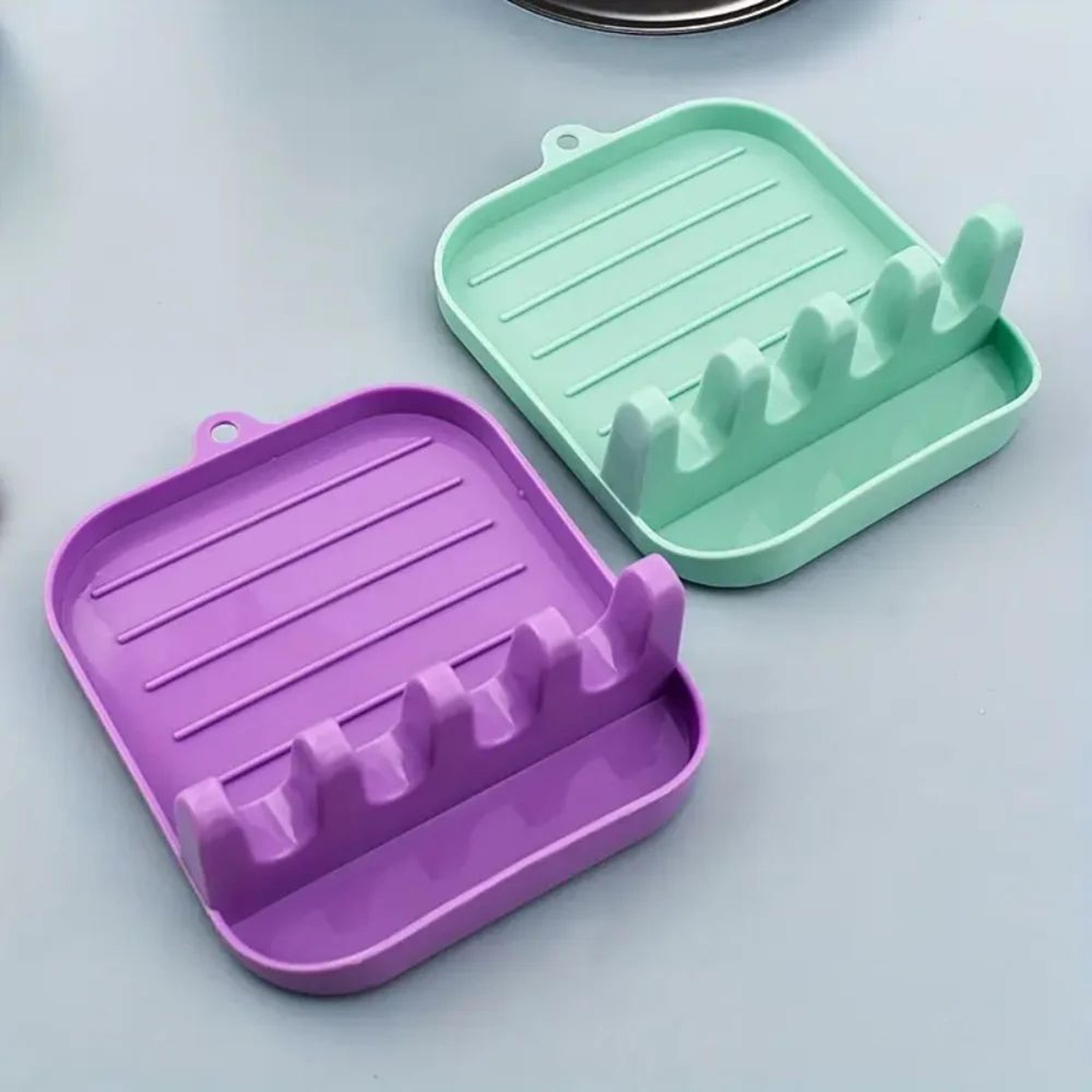 MultiFunction Spoon Rest  Pot Lid Holder Countertop Kitchen Utensil Organizer 4