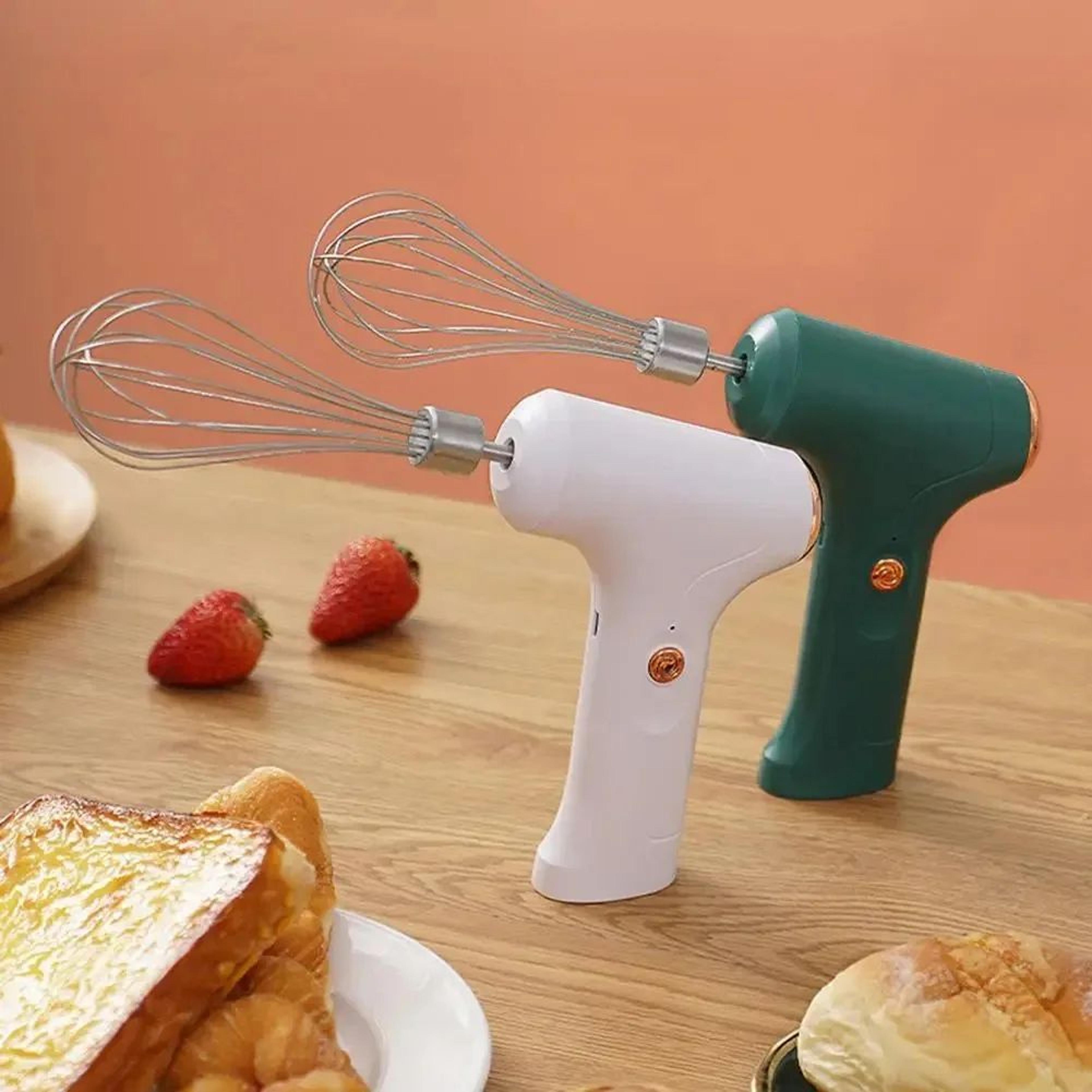 Cordless Hand Mixer Rechargeable Handheld Whisk  3Speed Electric Egg Beater For Pancakes Coffee  Ba 3
