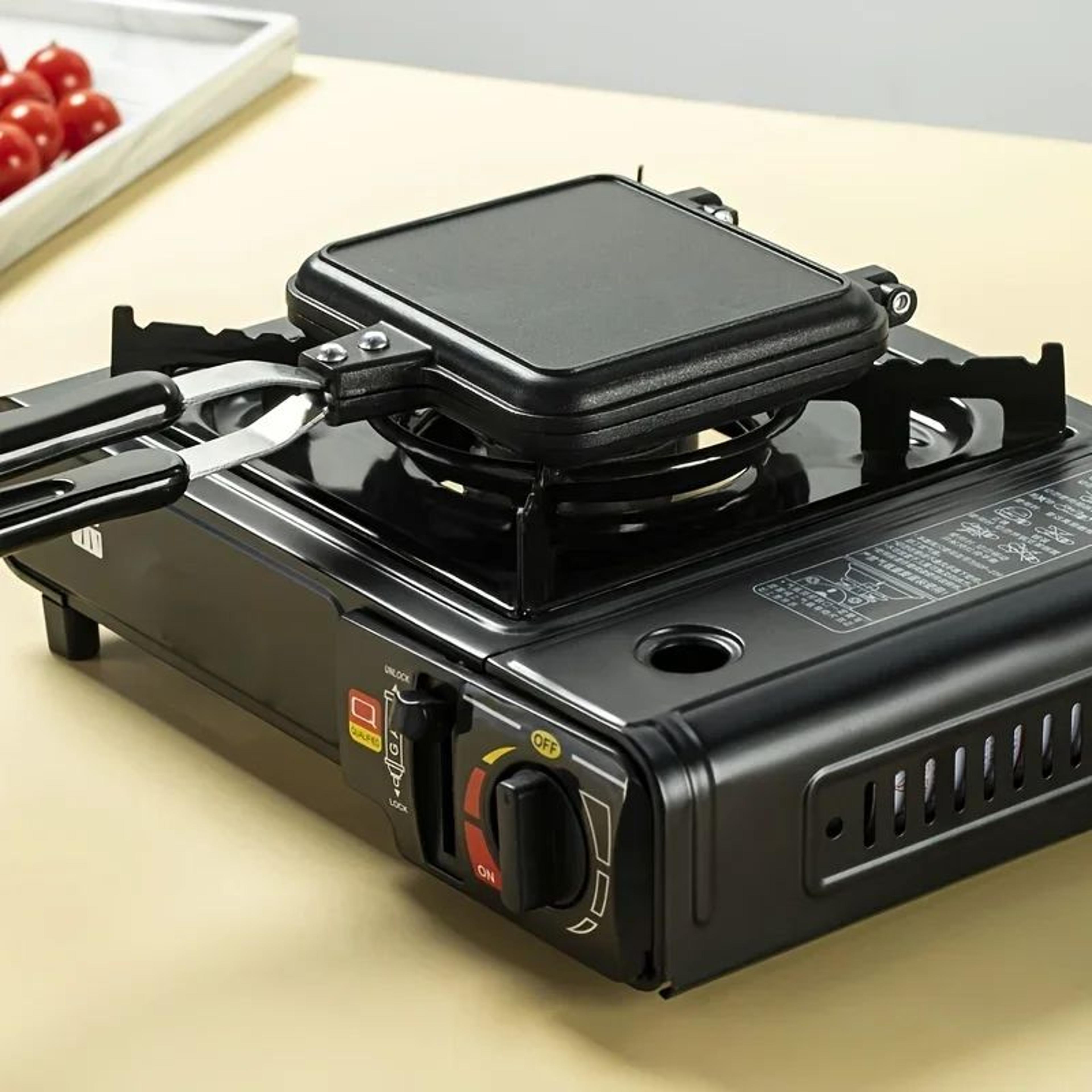 NonStick Stovetop Sandwich Maker Grill Pan DoubleSided Toastie  Waffle Press 3