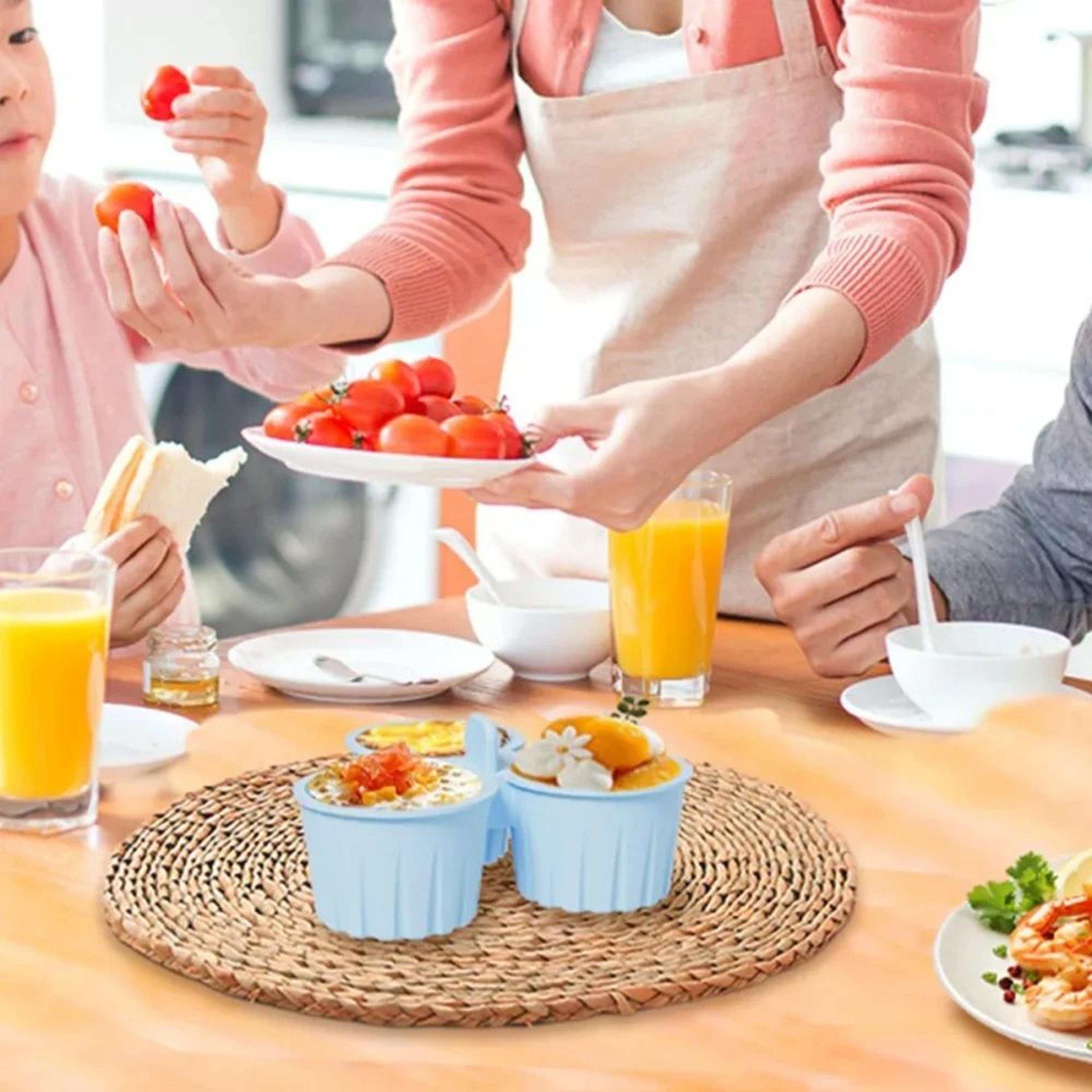 GripEar Silicone Air Fryer Ramekins  Reusable Nonstick Baking Cups For Eggs  Mini Desserts 5