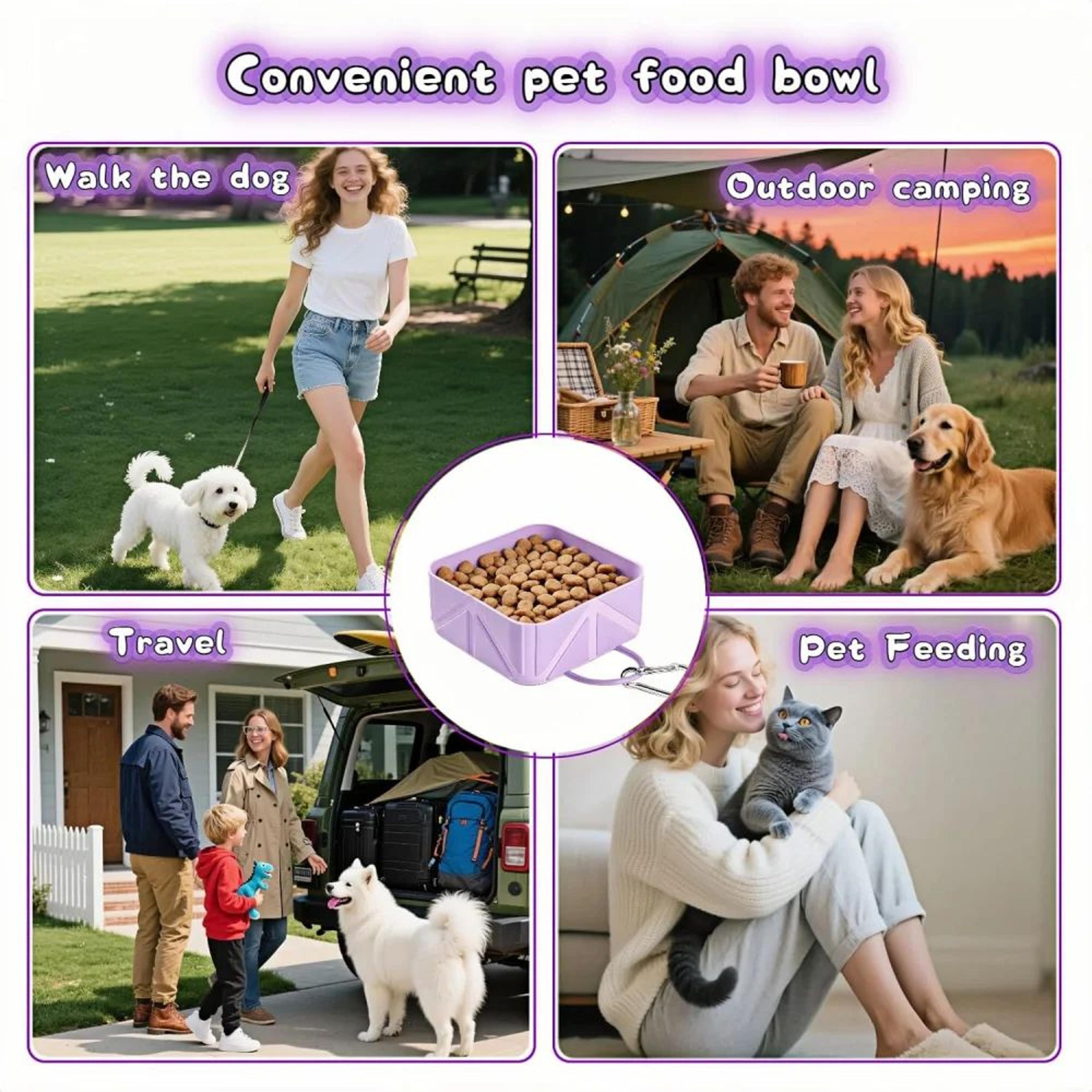 LockSafe Collapsible Dog Bowl  Collapsible Dog Bowl For Travel Hiking  Daily Walks 5