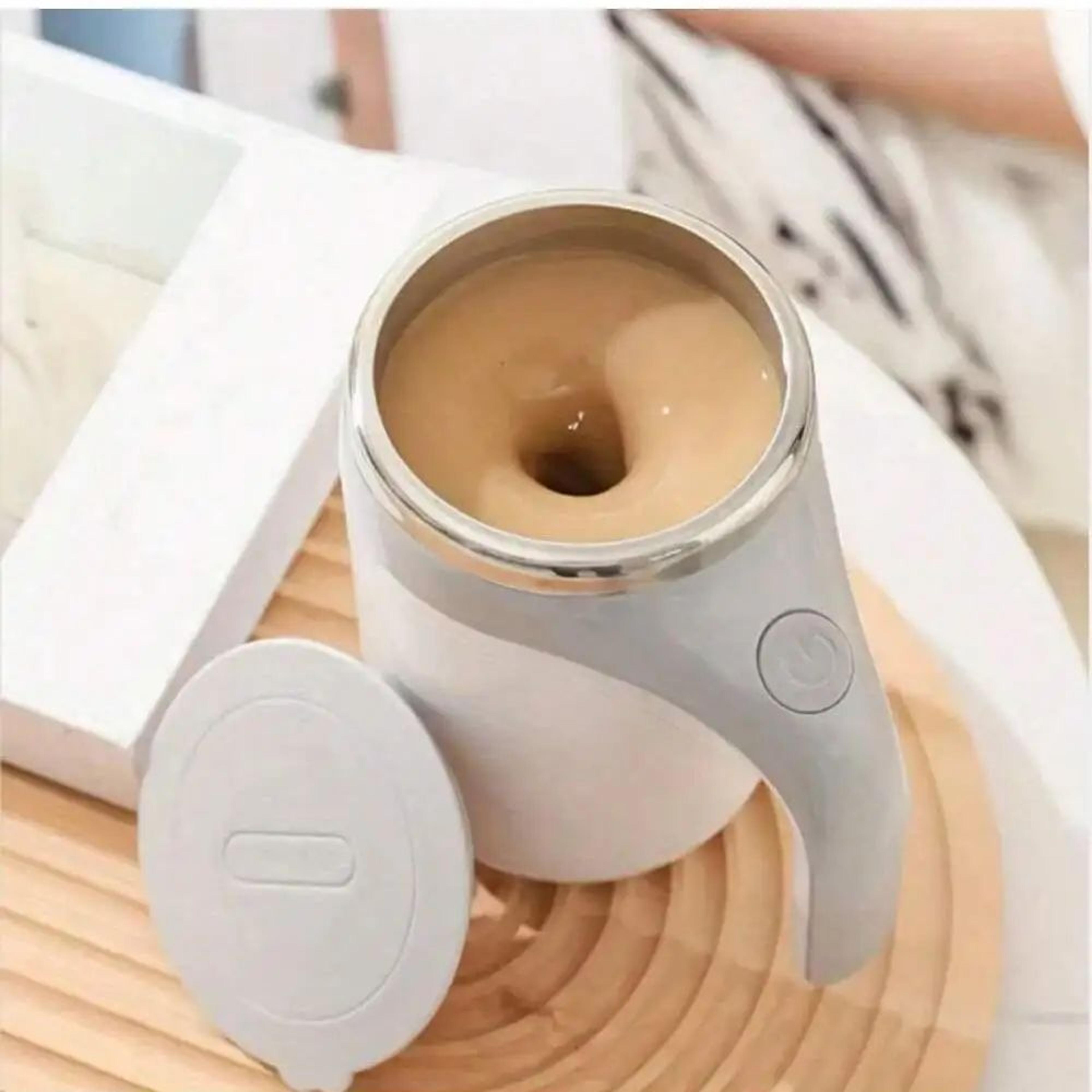 Stainless Steel SelfStirring Coffee Mug With Magnetic Mixer  Rechargeable Travel Mixing Cup 3