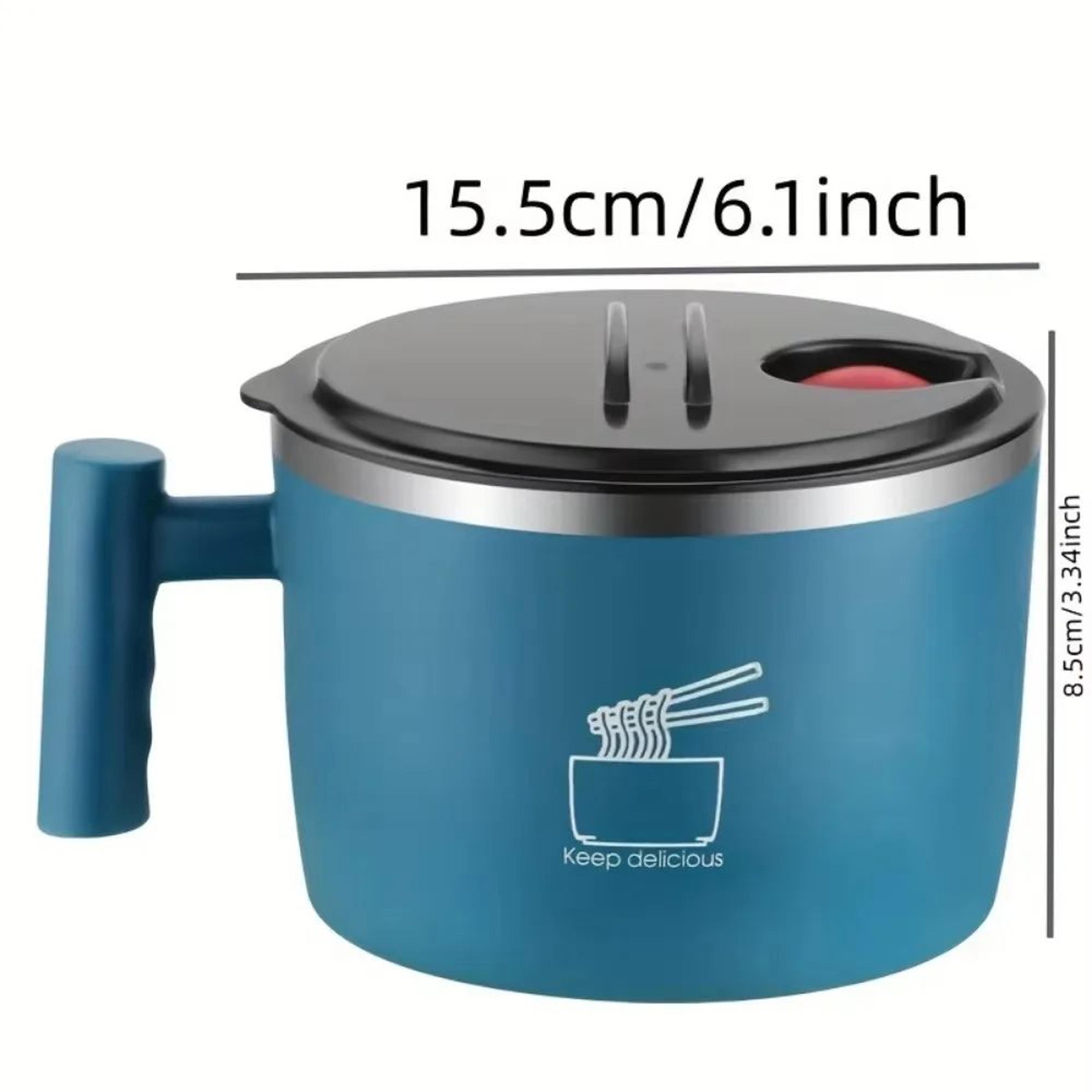 1000ml Stainless Steel Ramen Bowl With Lid  Handle  Insulated Noodle Bowl For Office Travel  Home 3