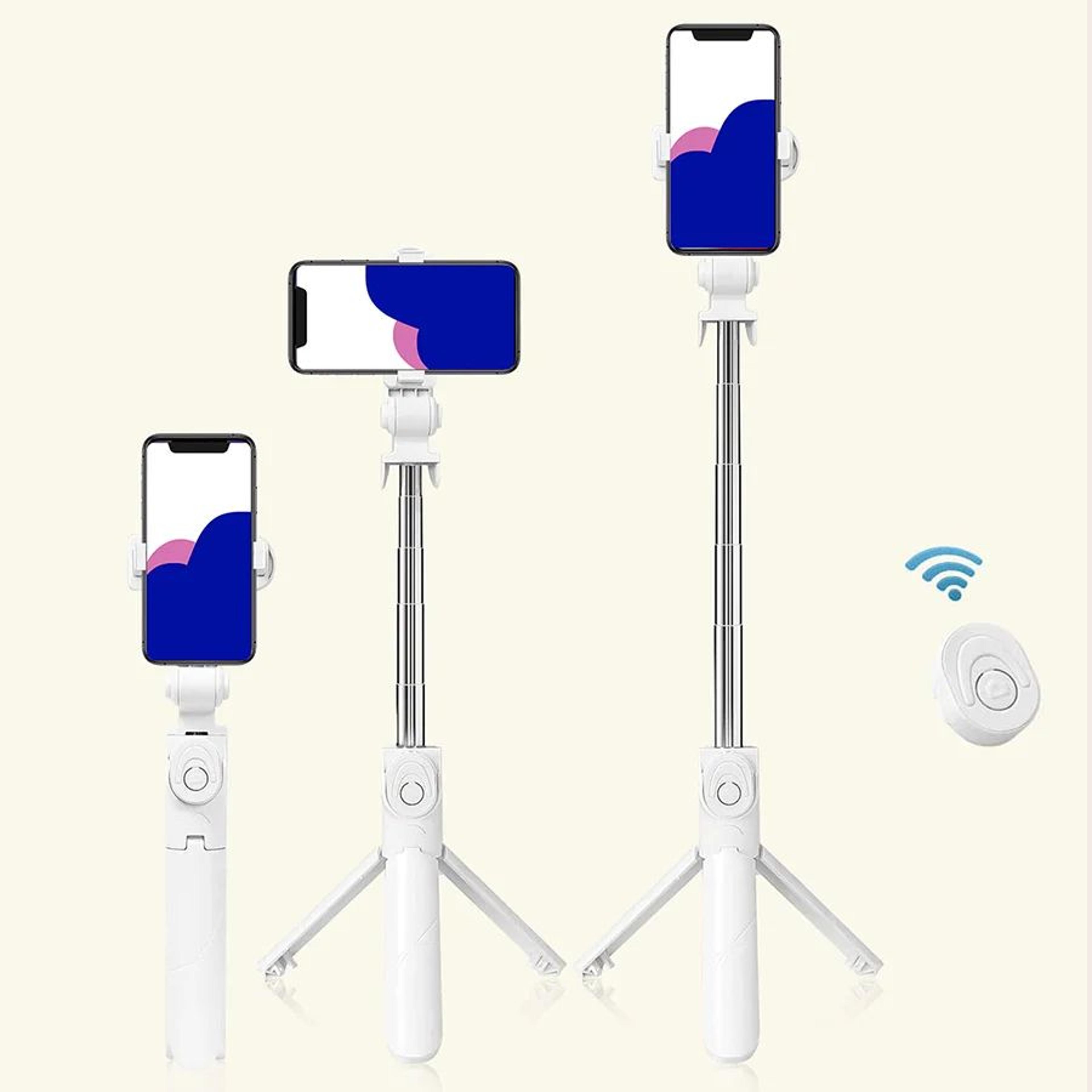 Retractable Selfie Stick Tripod With Wireless Remote  Foldable Portable Phone Tripod For Travel  Vl