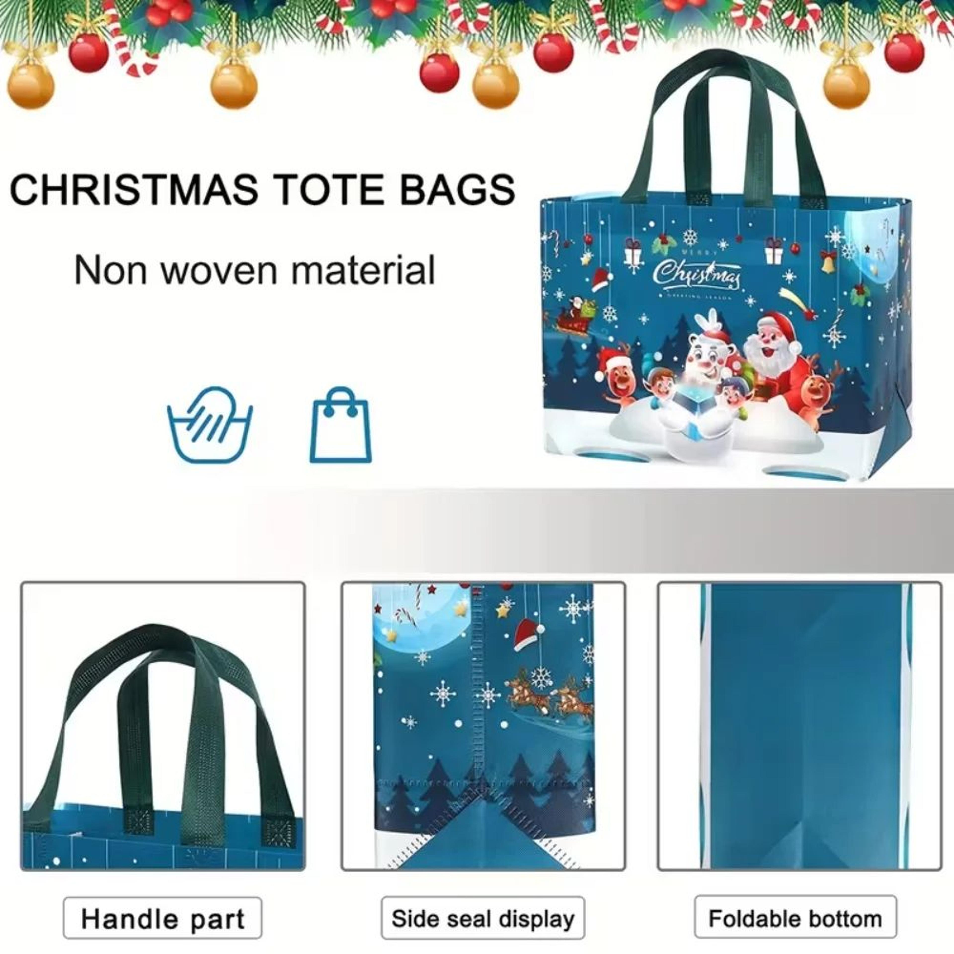 Reusable Christmas Gift Bags Set  126x98in Foldable Christmas Tote Bag With Handles For Holiday Gif 3