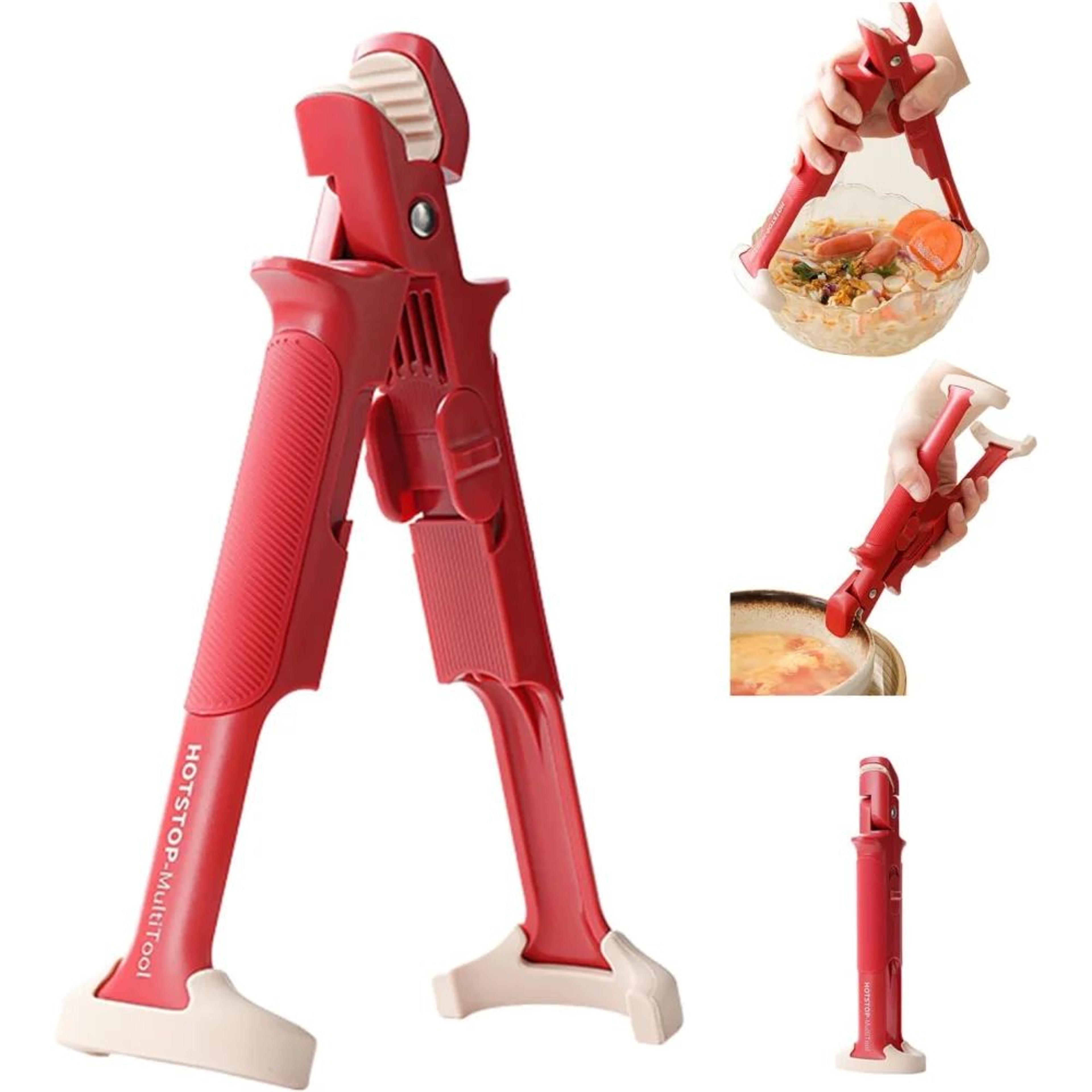 2in1 AntiScald Dish Holder  Microwave Plate Lifter With AntiSlip Handle 0