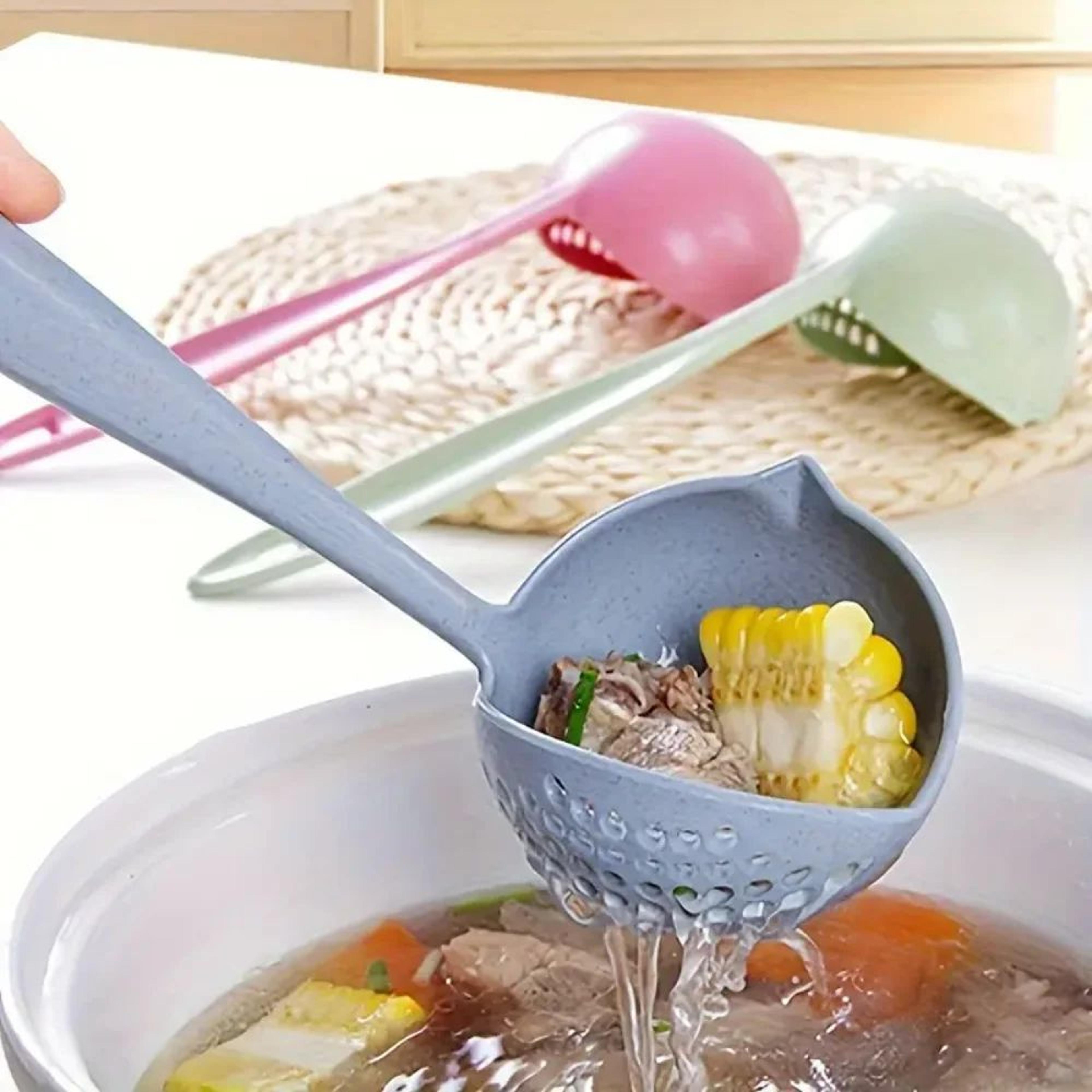 TwoinOne Soup Strainer Ladle  Effortless Liquid  Solid Separator For Perfect Serving 5