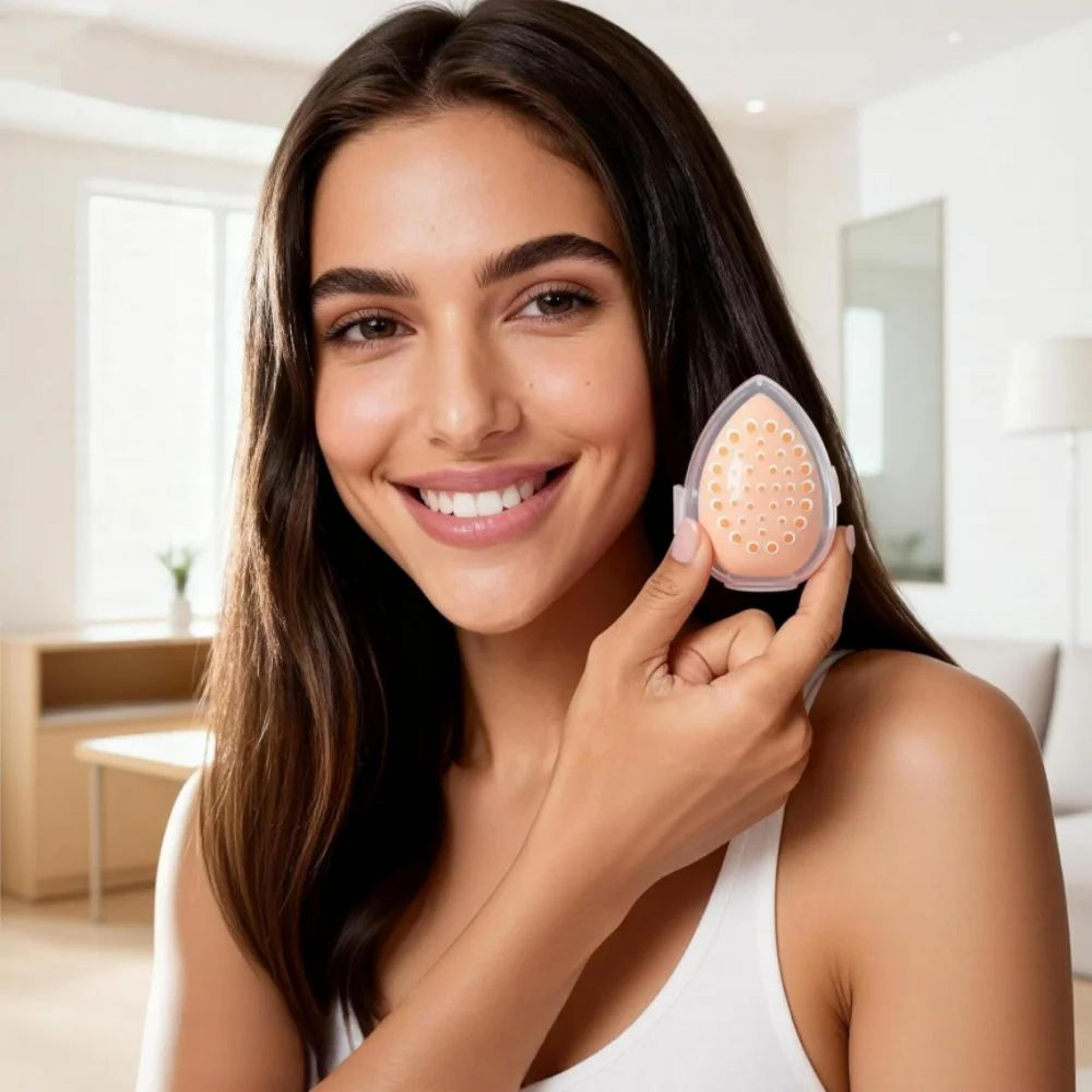 Compact Makeup Sponge Storage Box  Drying Case  Beauty Egg Organizer For Clean Ventilated Cosmetic  5